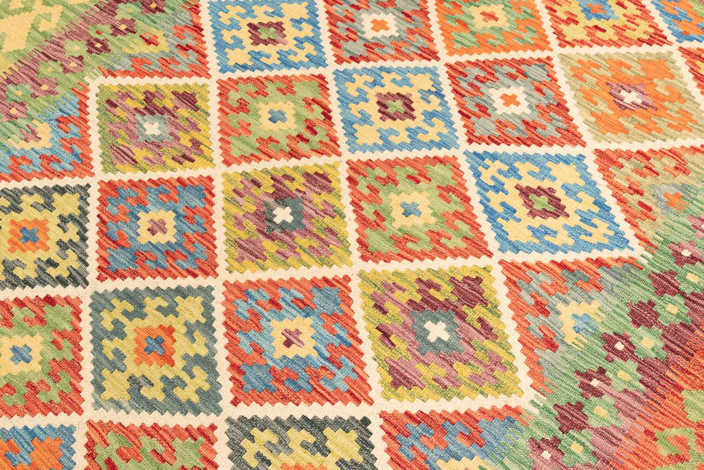 Afghanischer Kelim – 243 × 177 cm – handgewebt aus Schurwolle