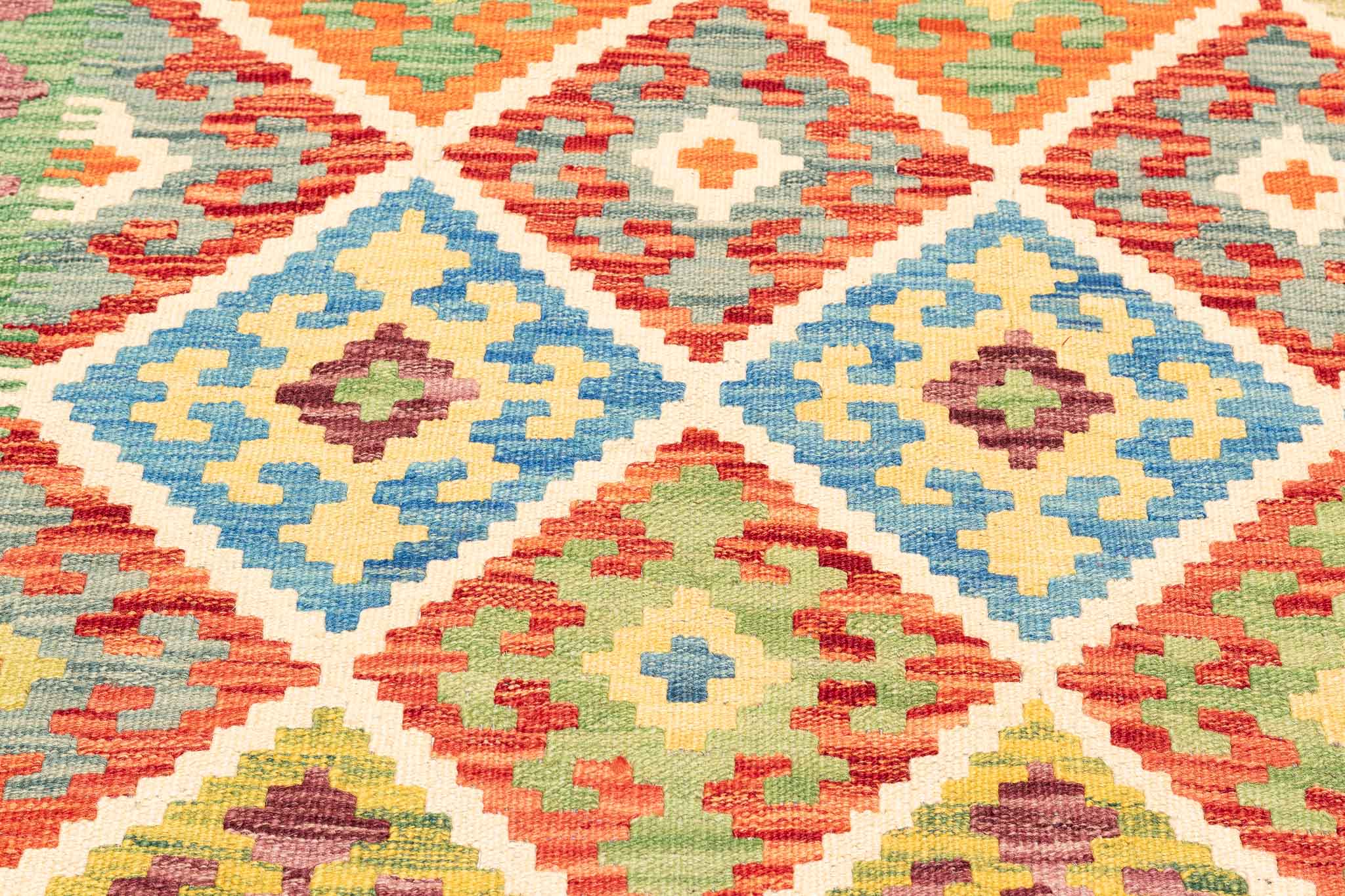 Afghanischer Kelim – 243 × 177 cm – handgewebt aus Schurwolle