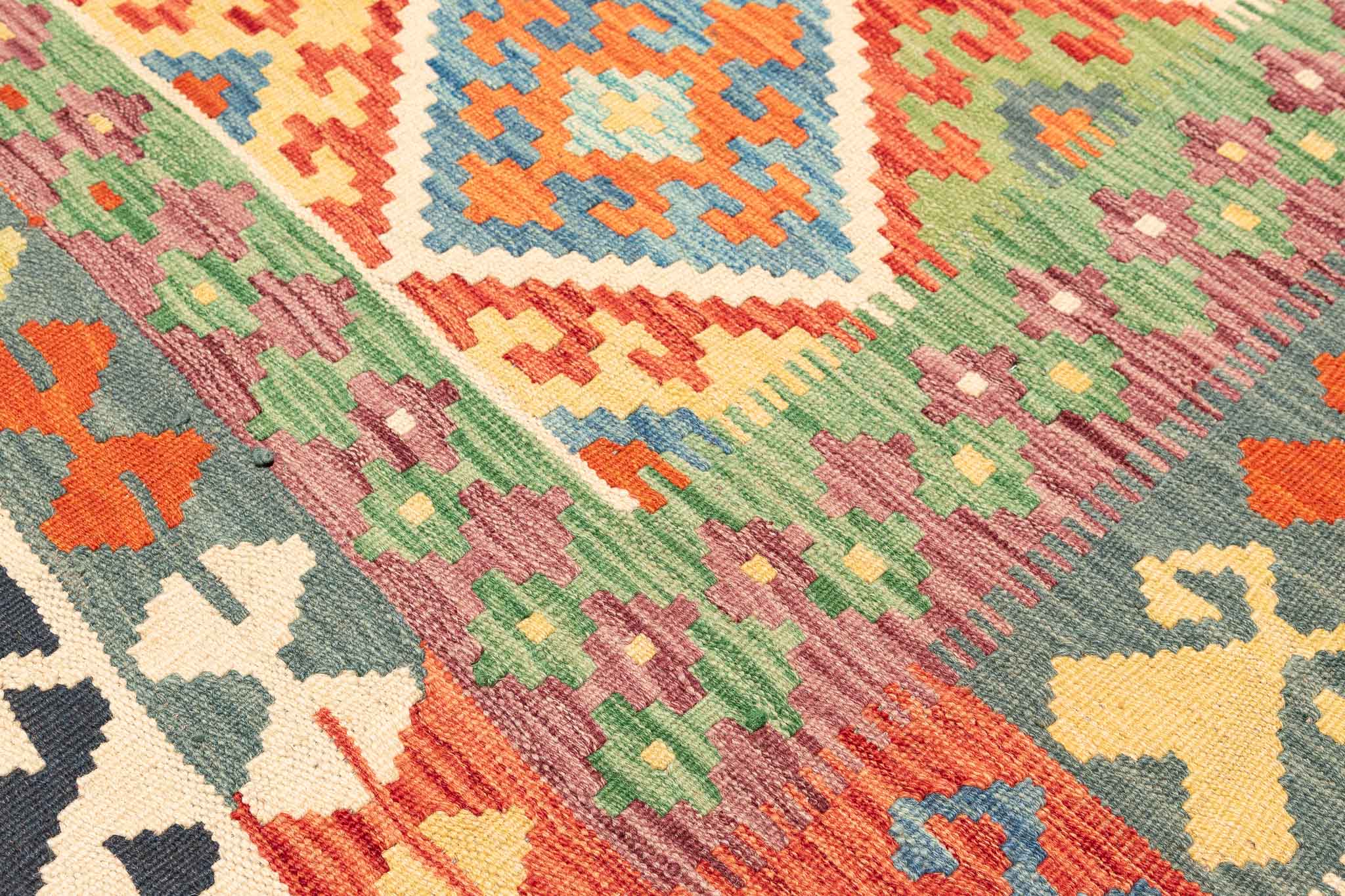 Afghanischer Kelim – 243 × 177 cm – handgewebt aus Schurwolle