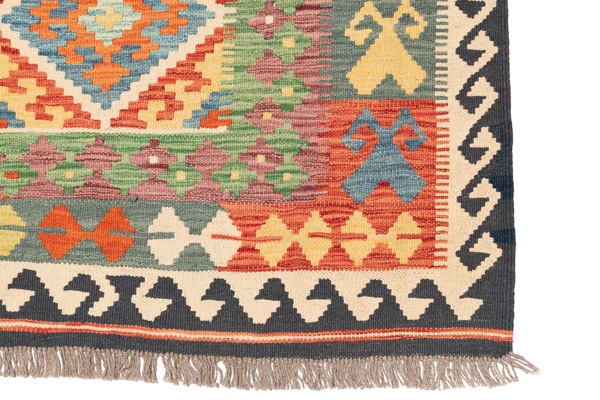 Afghanischer Kelim – 243 × 177 cm – handgewebt aus Schurwolle