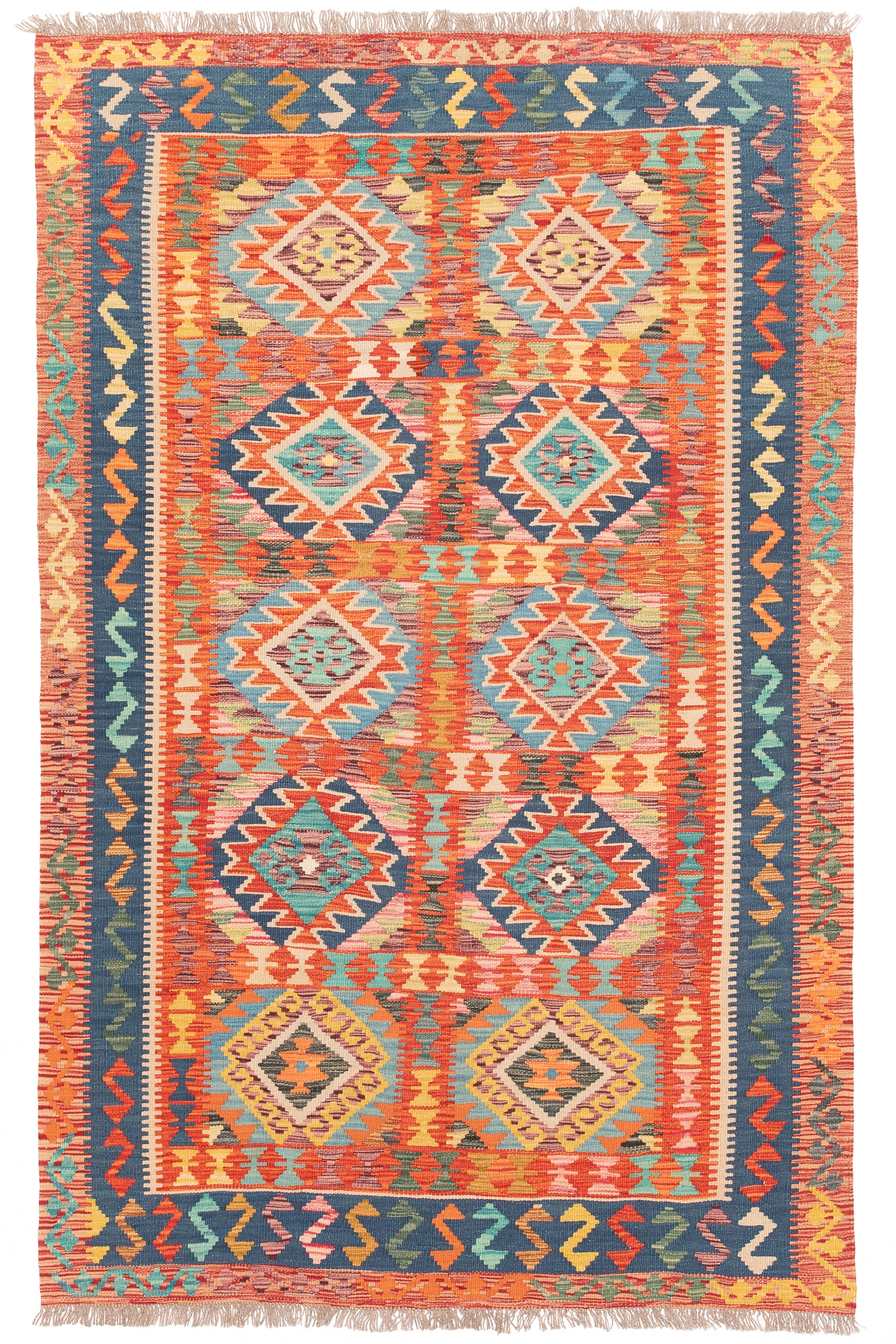 Afghanischer Kelim – 230 × 145 cm – handgewebt aus Schurwolle