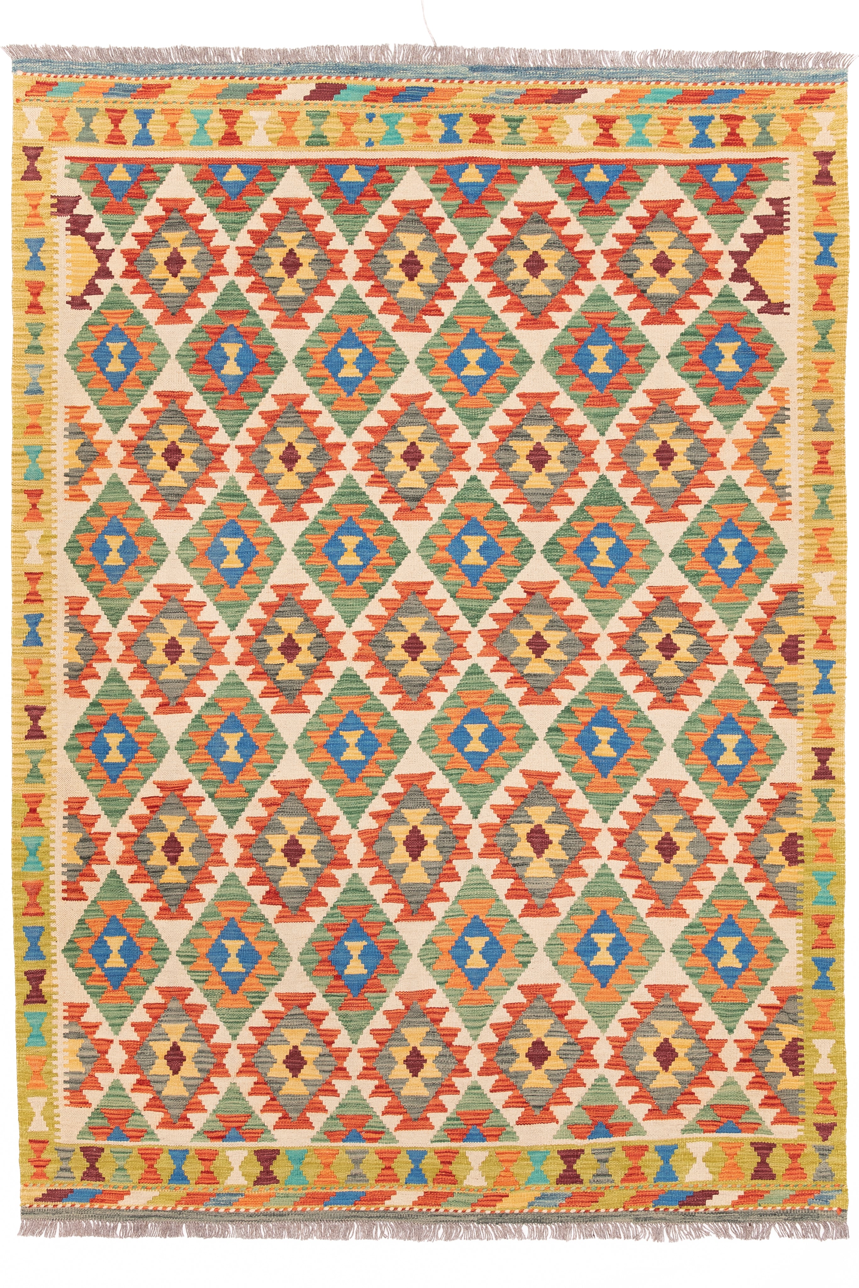 Afghanischer Kelim – 236 × 168 cm – handgewebt aus Schurwolle