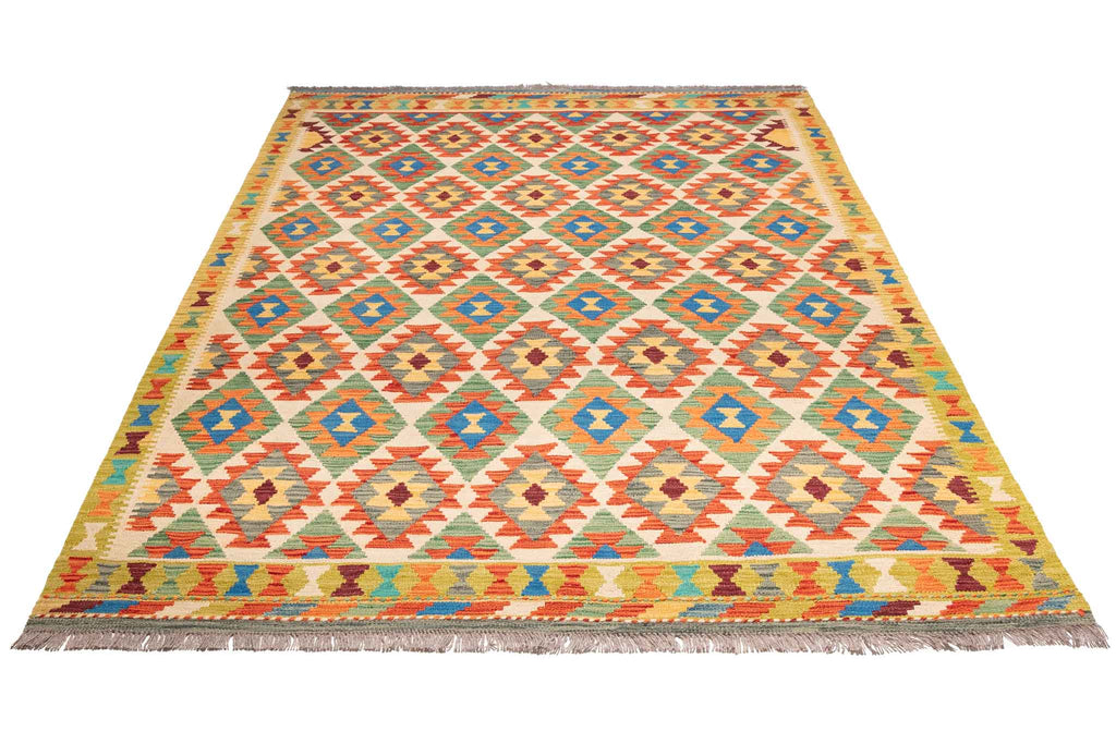 Afghanischer Kelim – 236 × 168 cm – handgewebt aus Schurwolle