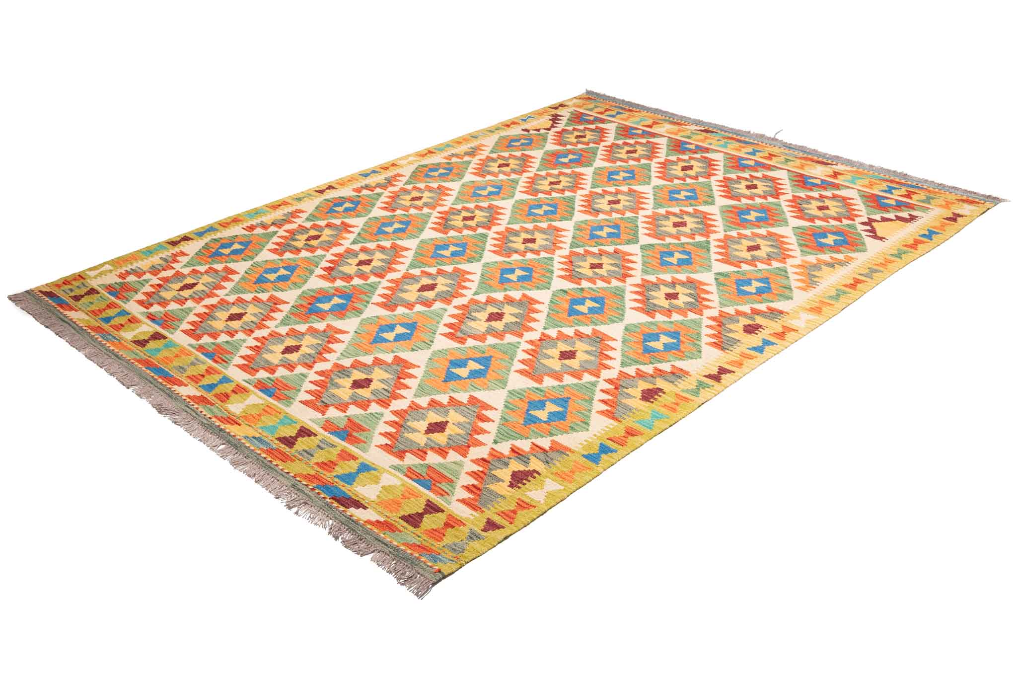 Afghanischer Kelim – 236 × 168 cm – handgewebt aus Schurwolle