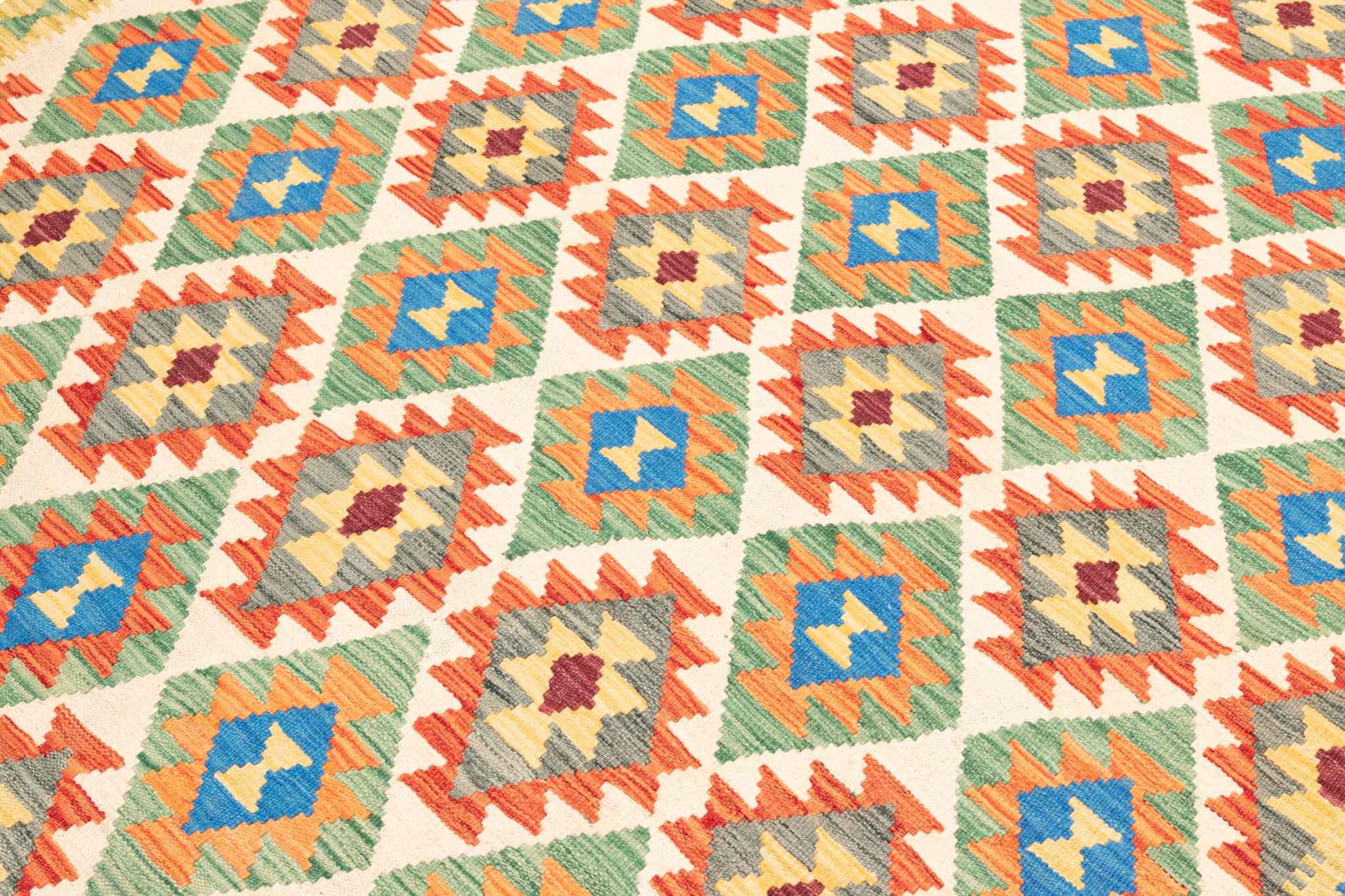 Afghanischer Kelim – 236 × 168 cm – handgewebt aus Schurwolle