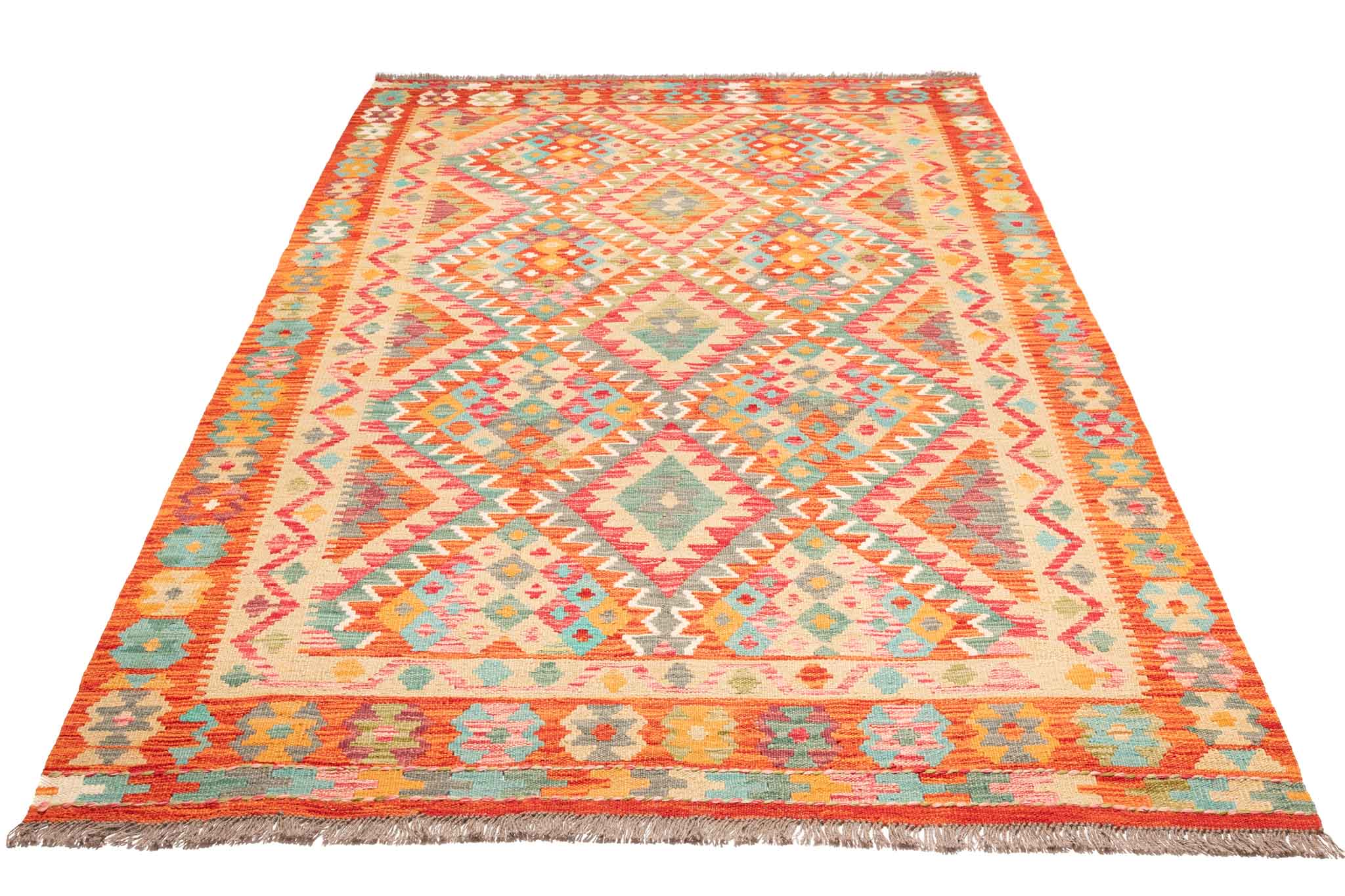 Afghanischer Kelim – 245 × 153 cm – handgewebt aus Schurwolle