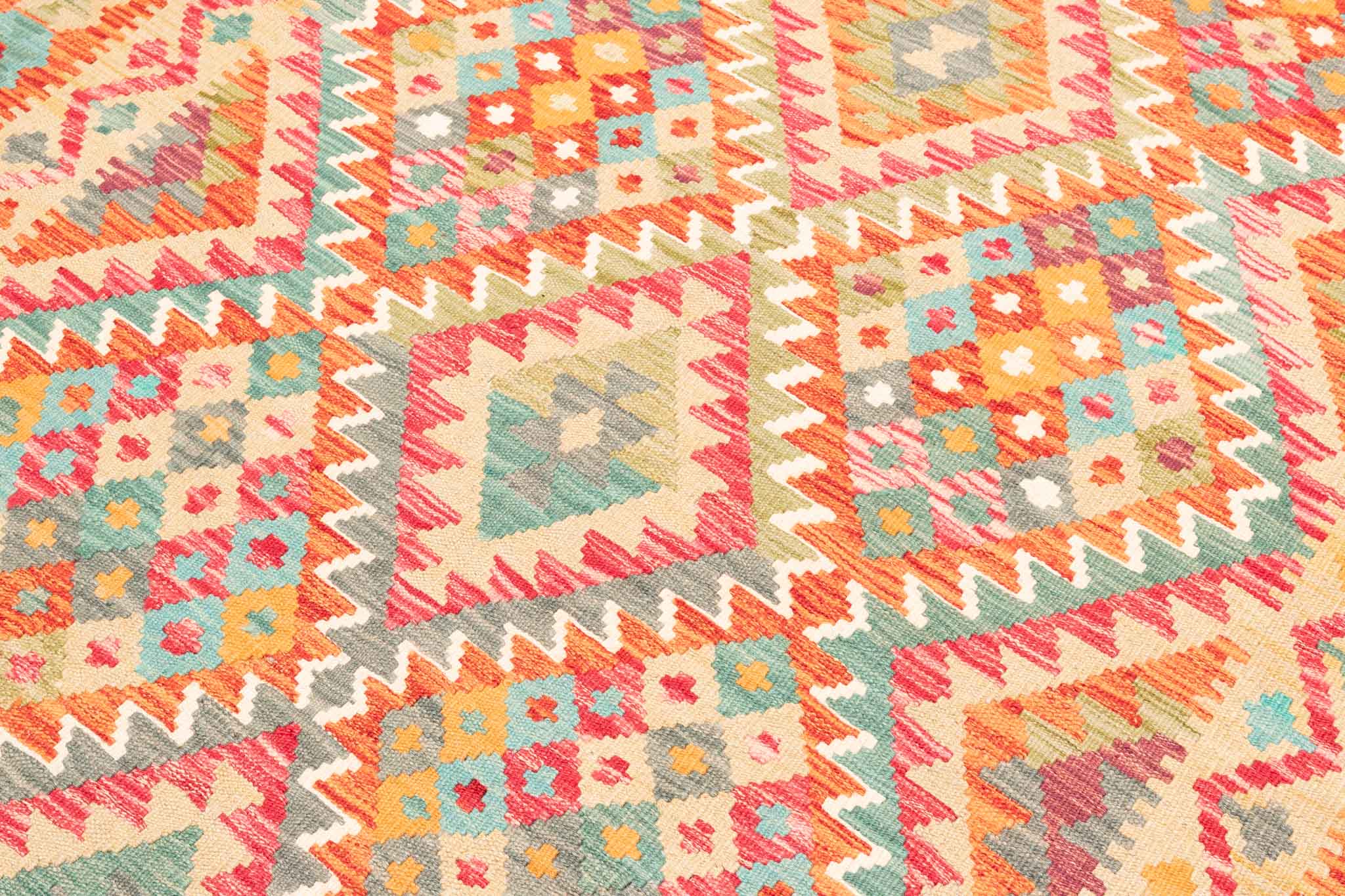 Afghanischer Kelim – 245 × 153 cm – handgewebt aus Schurwolle