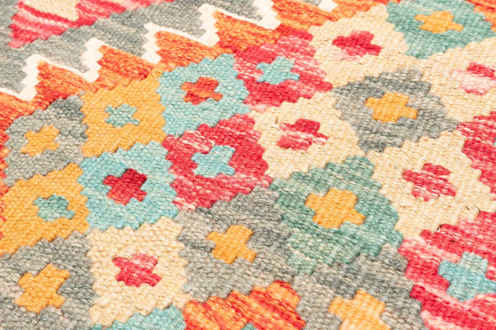 Afghanischer Kelim – 245 × 153 cm – handgewebt aus Schurwolle