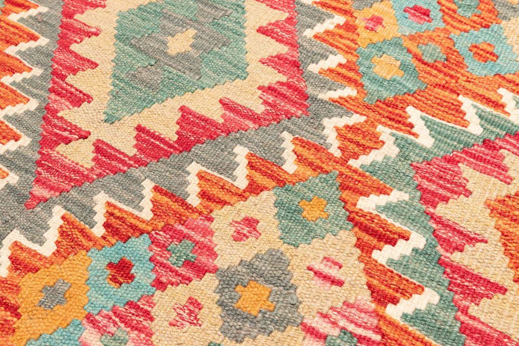 Afghanischer Kelim – 245 × 153 cm – handgewebt aus Schurwolle