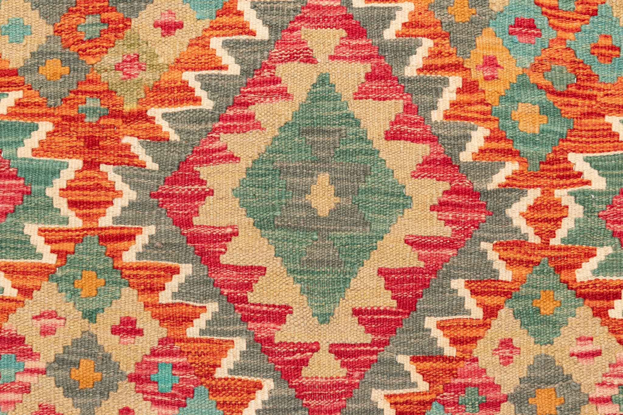 Afghanischer Kelim – 245 × 153 cm – handgewebt aus Schurwolle