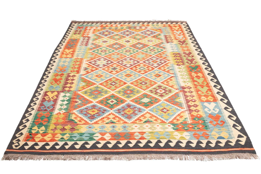 Afghanischer Kelim – 243 × 172 cm – handgewebt aus Schurwolle