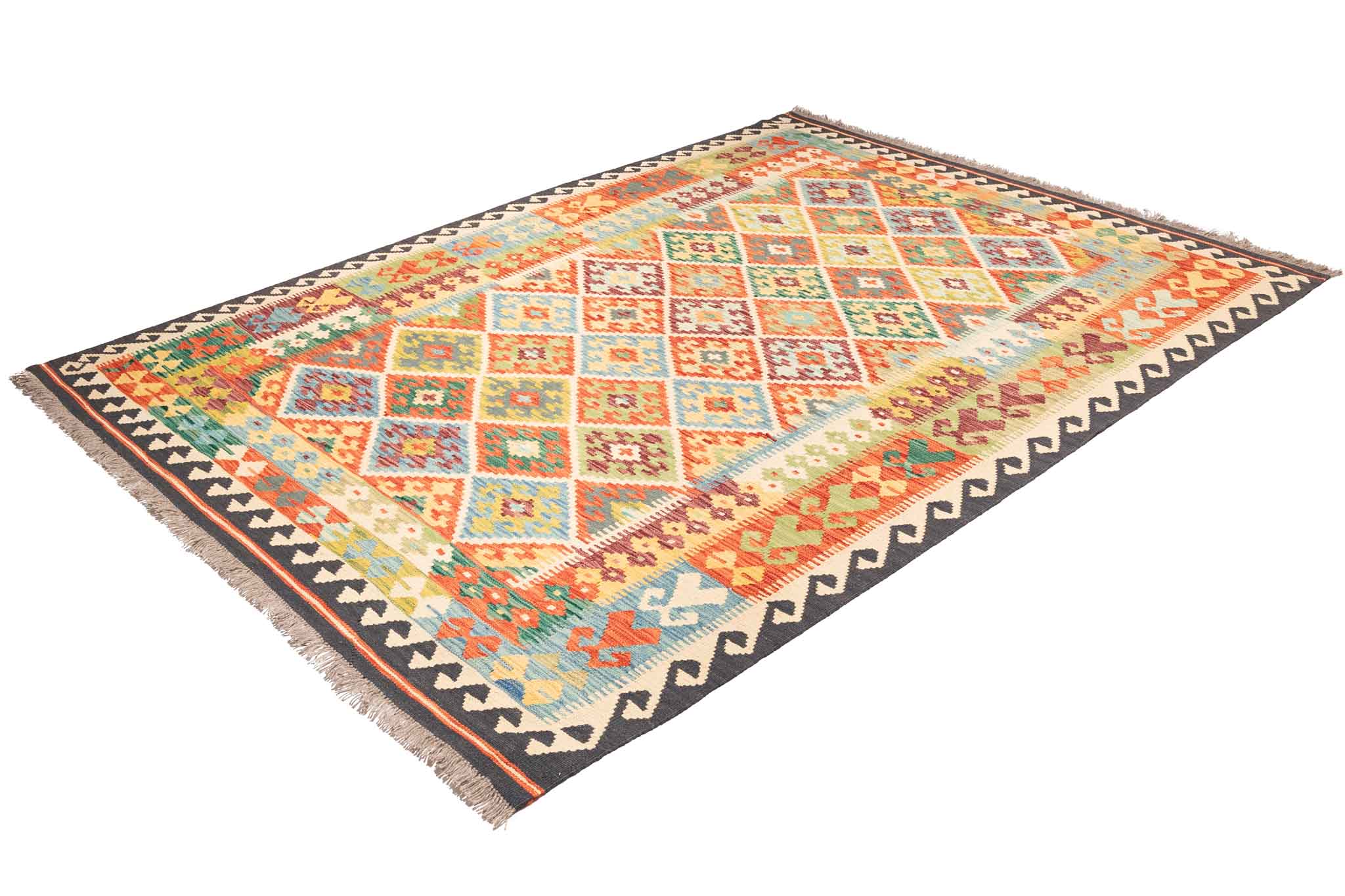 Afghanischer Kelim – 243 × 172 cm – handgewebt aus Schurwolle