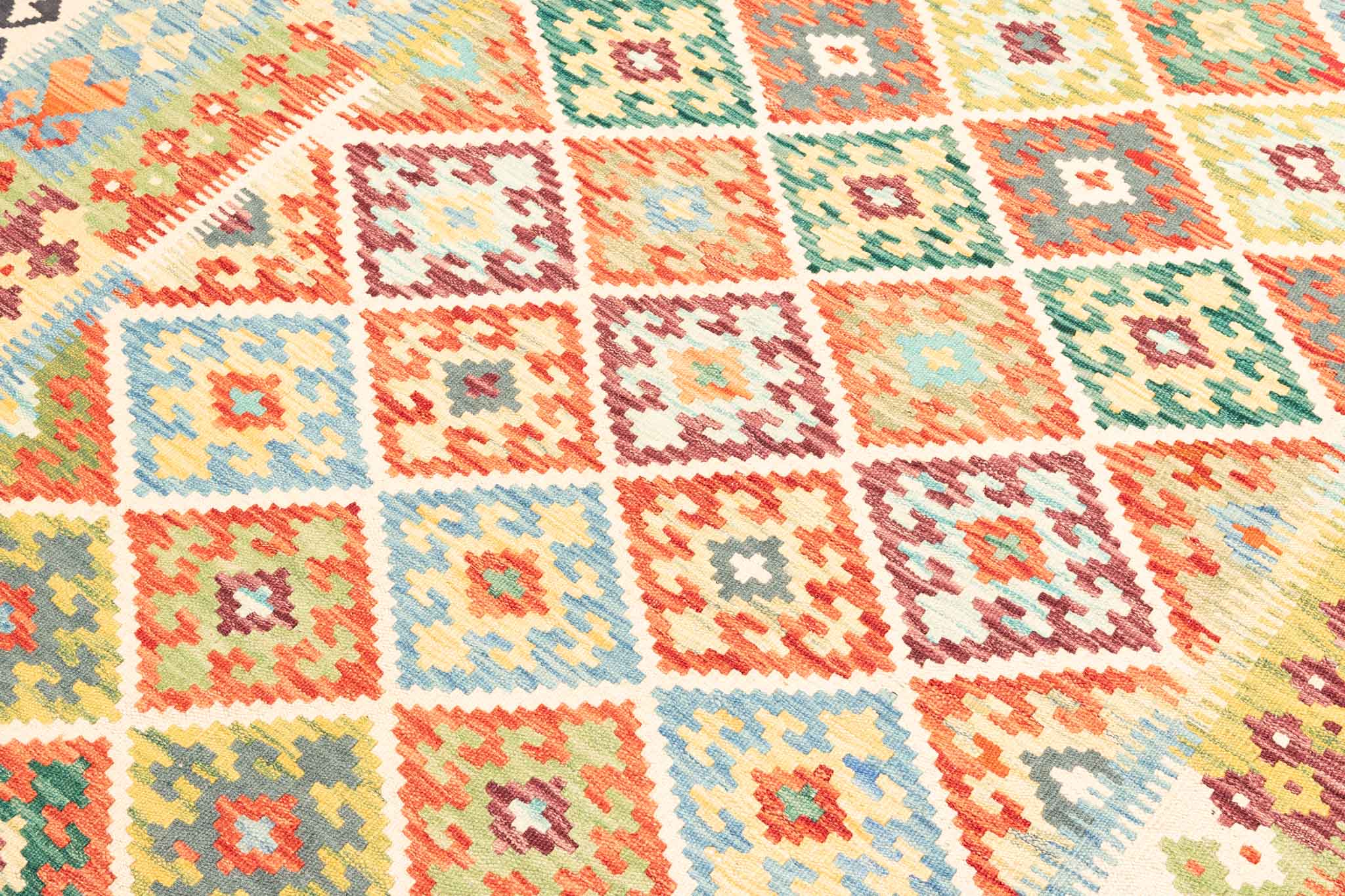 Afghanischer Kelim – 243 × 172 cm – handgewebt aus Schurwolle