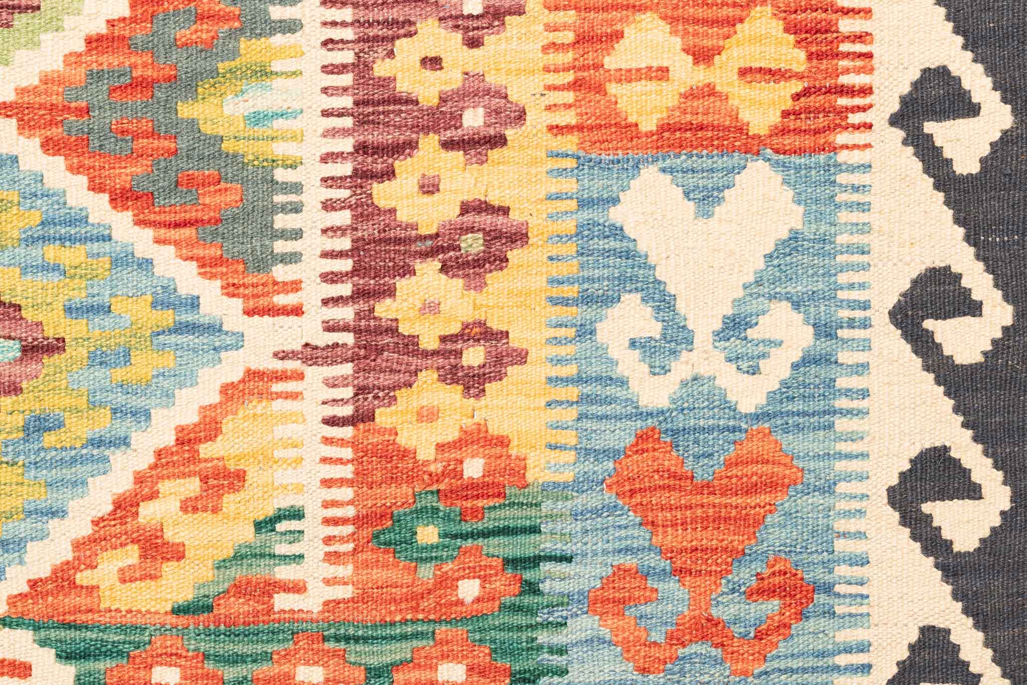 Afghanischer Kelim – 243 × 172 cm – handgewebt aus Schurwolle