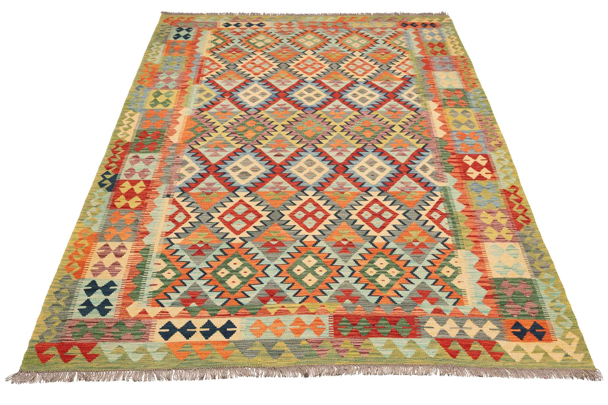 Afghanischer Kelim – 304 × 202 cm – handgewebt aus Schurwolle