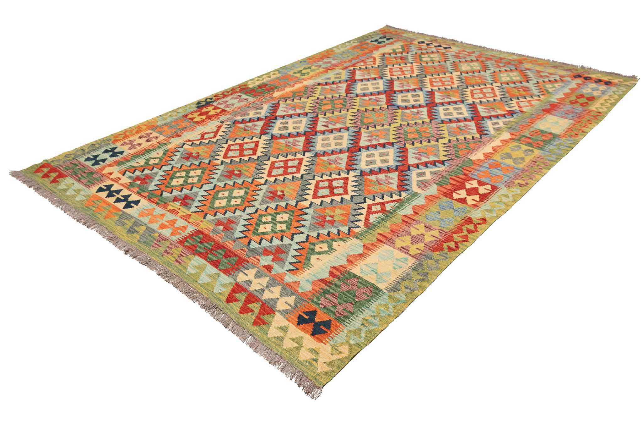 Afghanischer Kelim – 304 × 202 cm – handgewebt aus Schurwolle