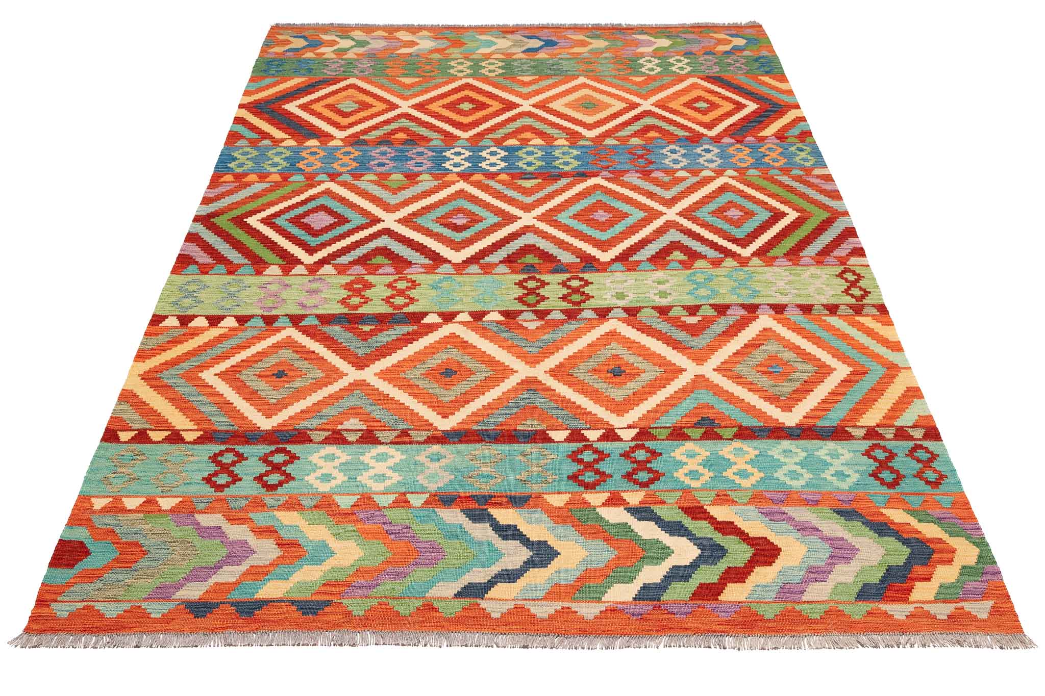 Afghanischer Kelim – 298 × 198 cm – handgewebt aus Schurwolle