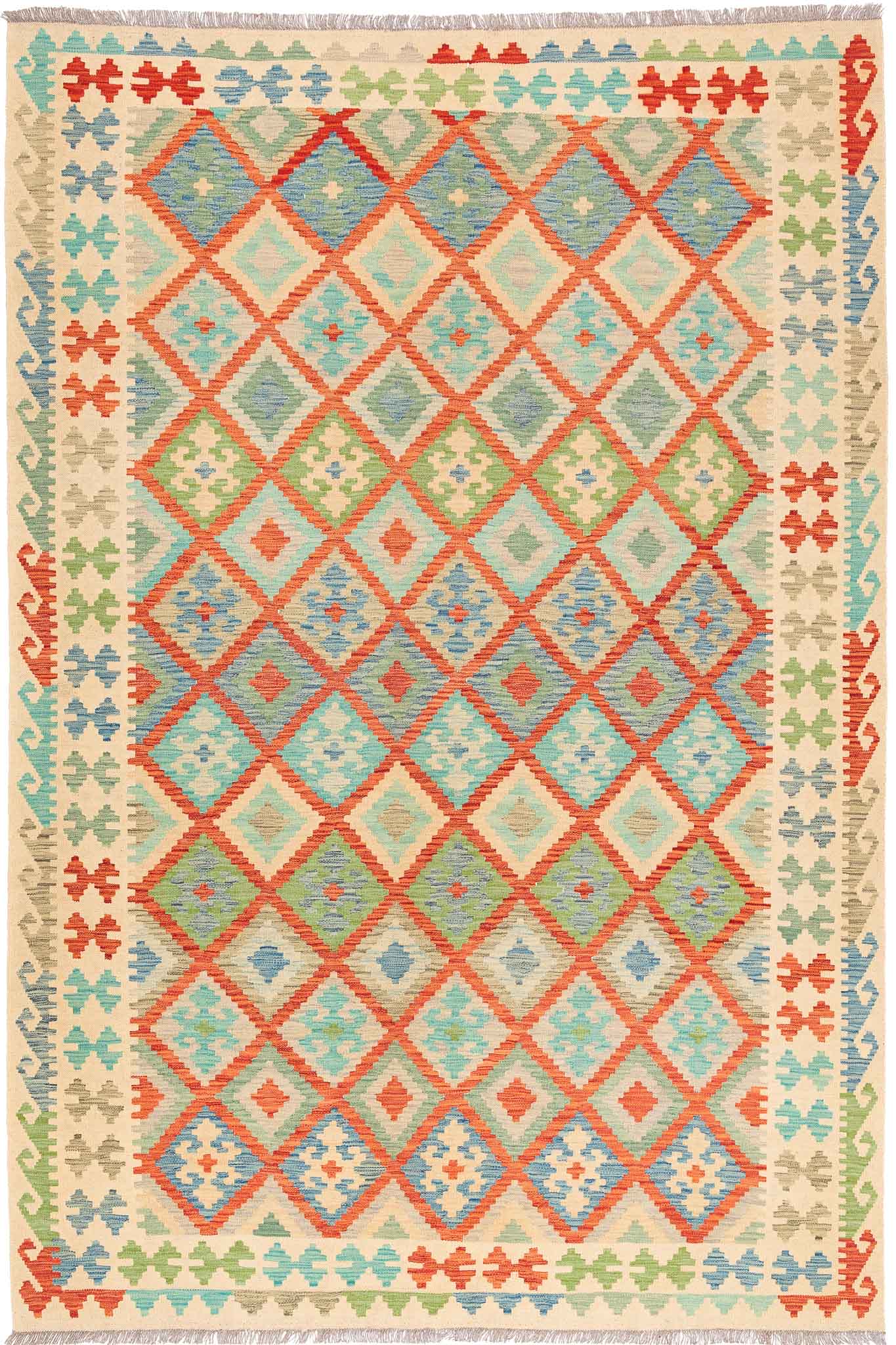 Afghanischer Kelim – 296 × 196 cm – handgewebt aus Schurwolle