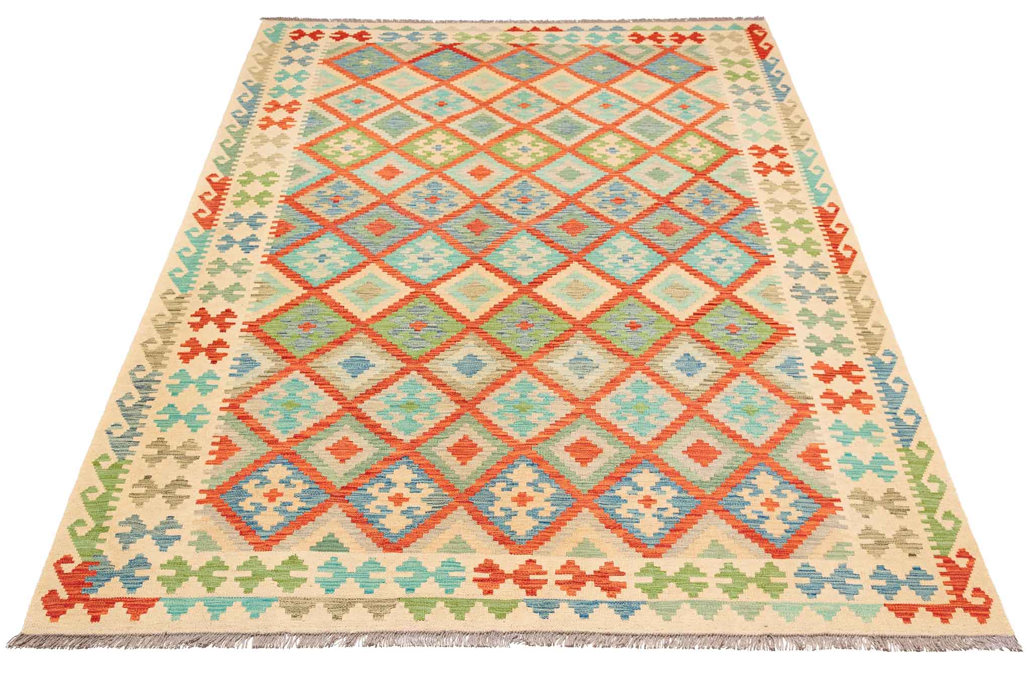 Afghanischer Kelim – 296 × 196 cm – handgewebt aus Schurwolle