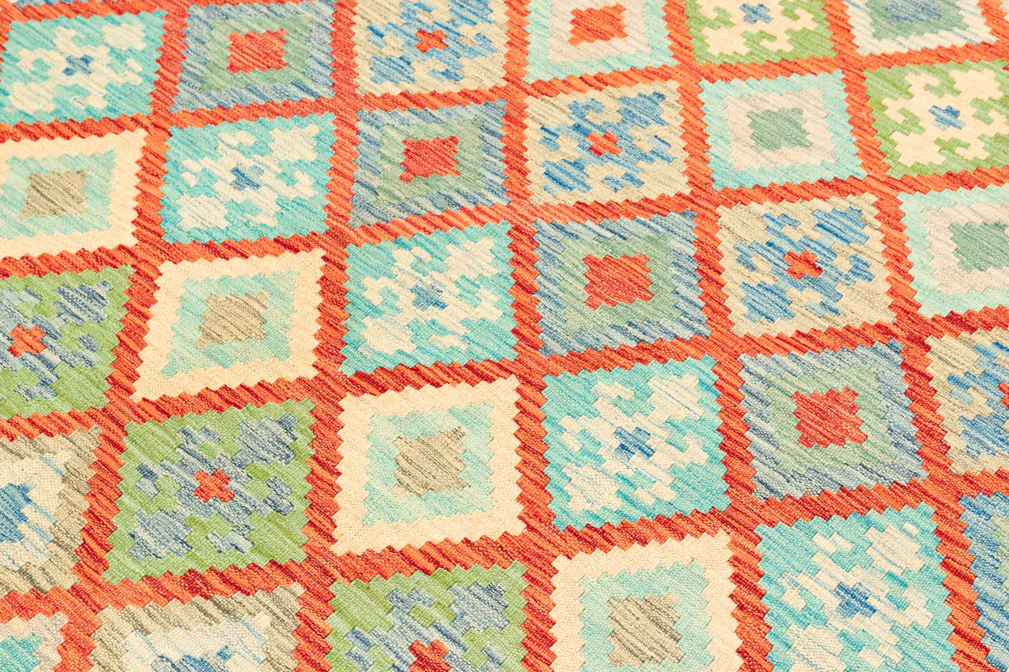 Afghanischer Kelim – 296 × 196 cm – handgewebt aus Schurwolle