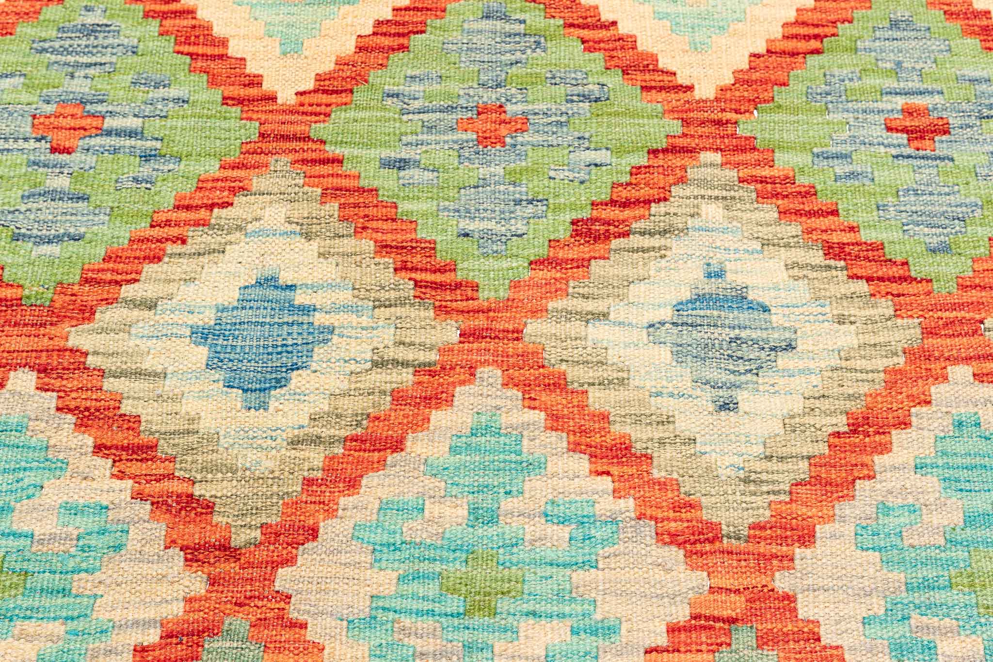 Afghanischer Kelim – 296 × 196 cm – handgewebt aus Schurwolle