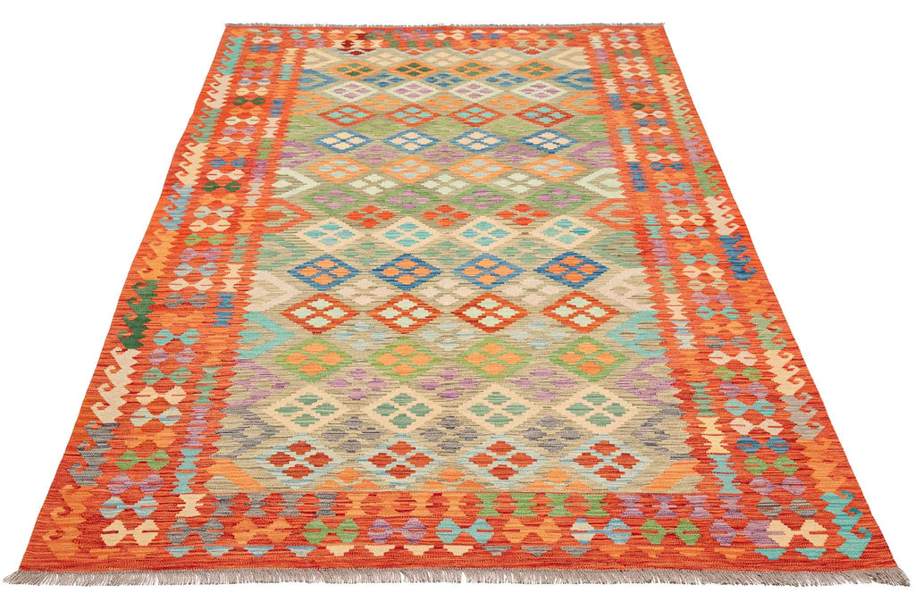 Afghanischer Kelim – 295 × 192 cm – handgewebt aus Schurwolle