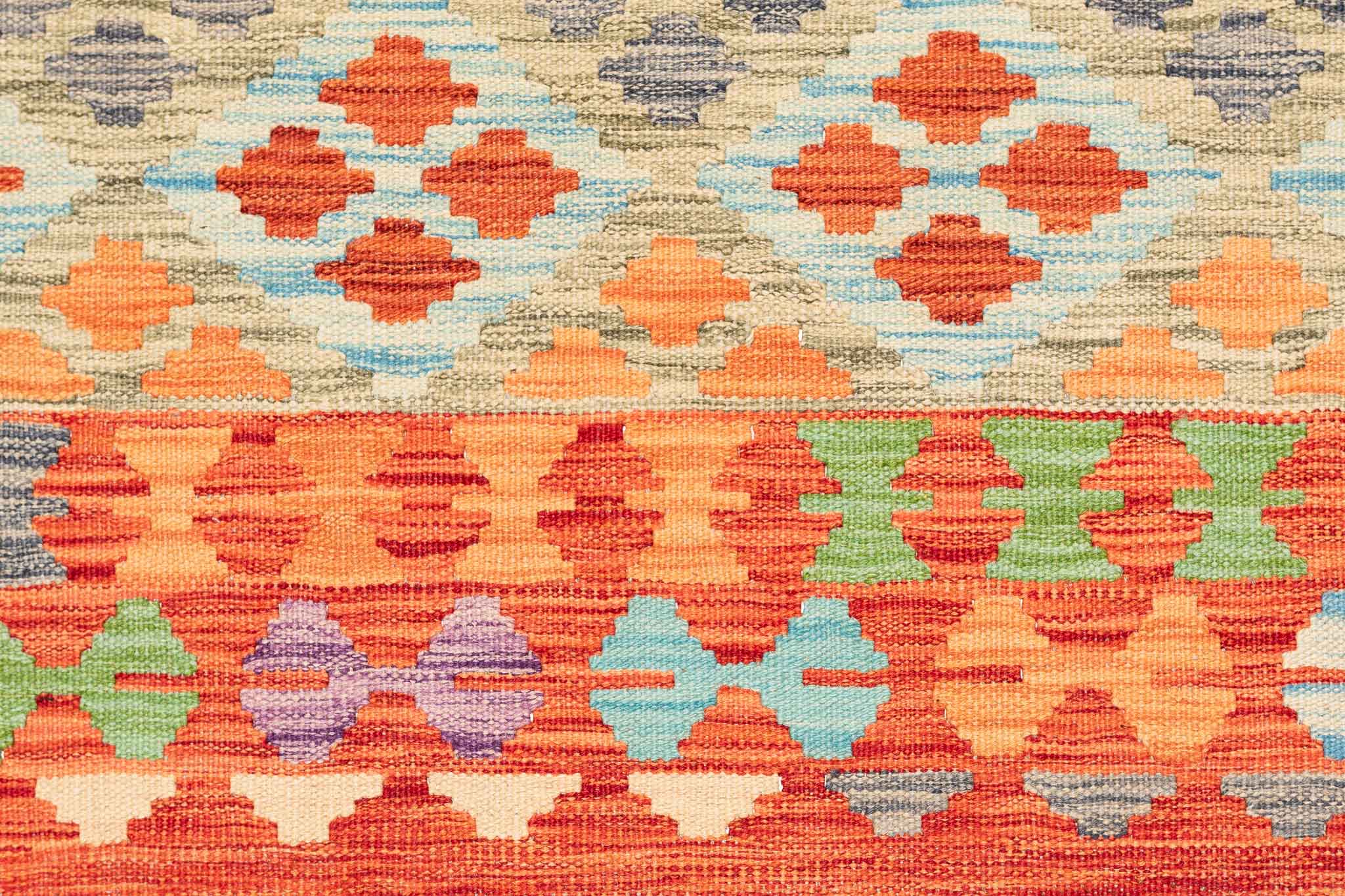 Afghanischer Kelim – 295 × 192 cm – handgewebt aus Schurwolle