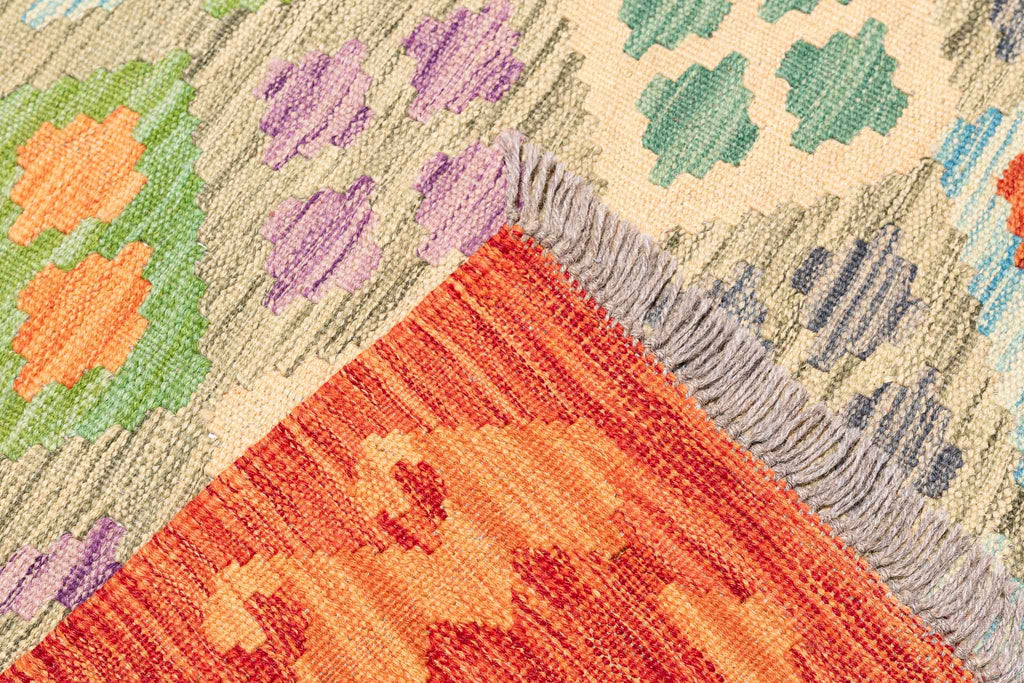 Afghanischer Kelim – 295 × 192 cm – handgewebt aus Schurwolle