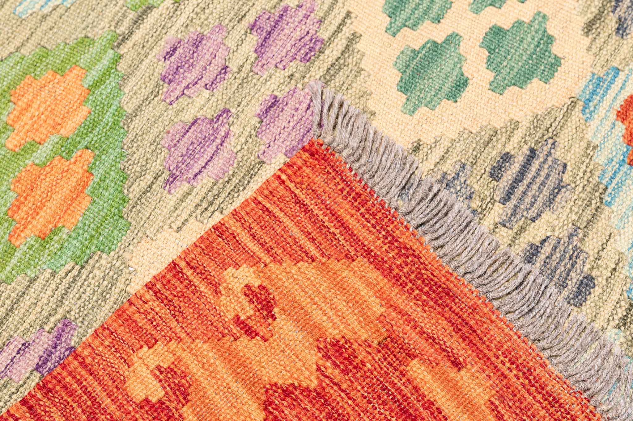 Afghanischer Kelim – 295 × 192 cm – handgewebt aus Schurwolle