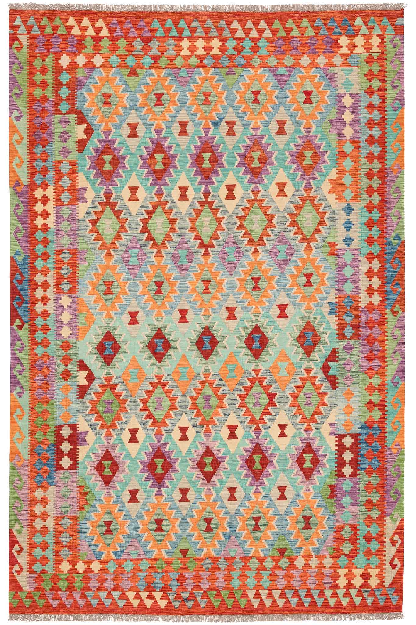 Afghanischer Kelim – 304 × 198 cm – handgewebt aus Schurwolle