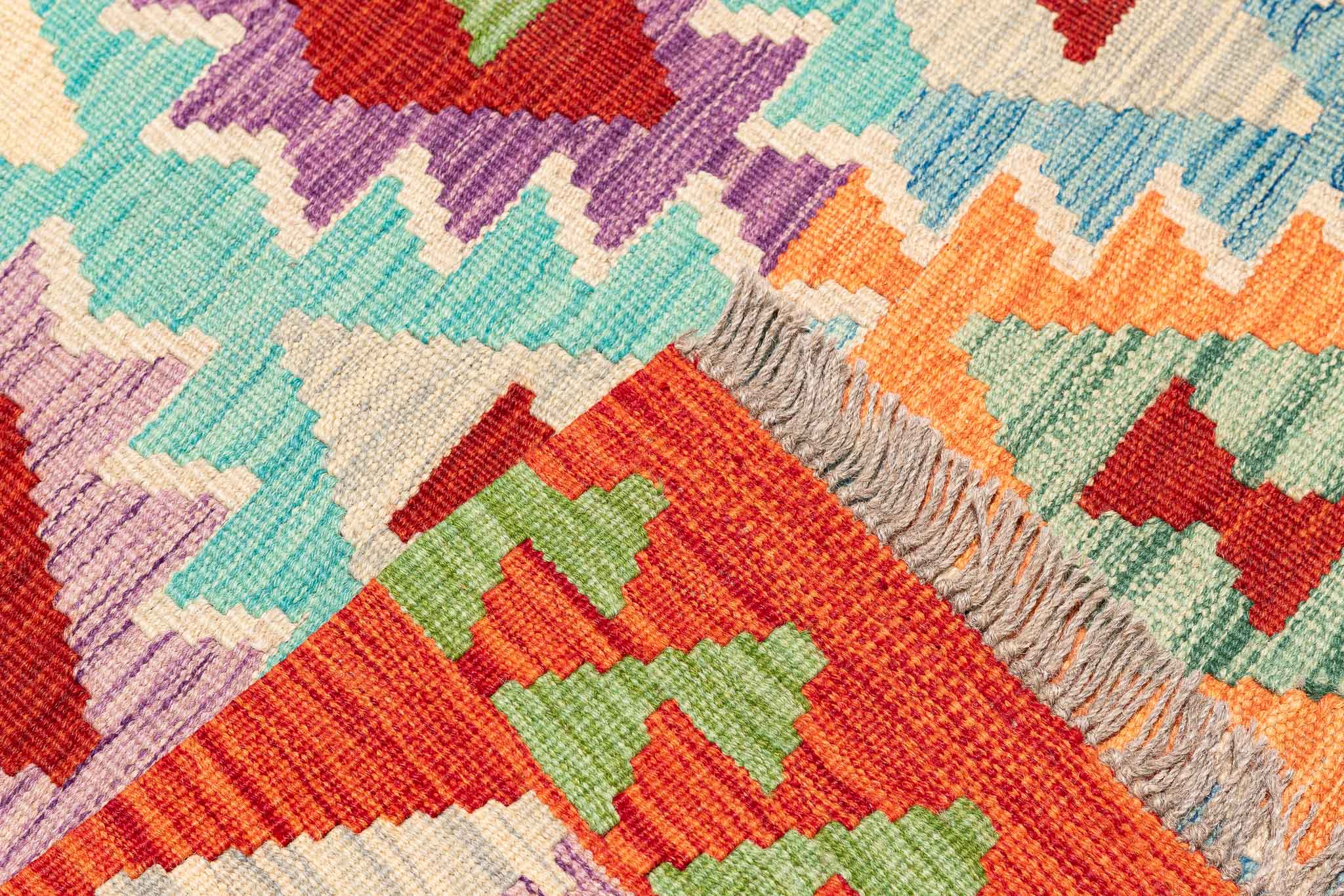 Afghanischer Kelim – 304 × 198 cm – handgewebt aus Schurwolle