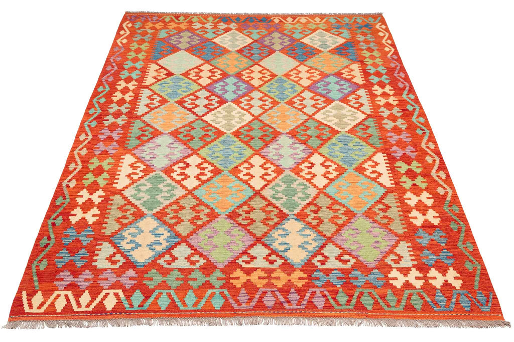 Afghanischer Kelim – 299 × 196 cm – handgewebt aus Schurwolle