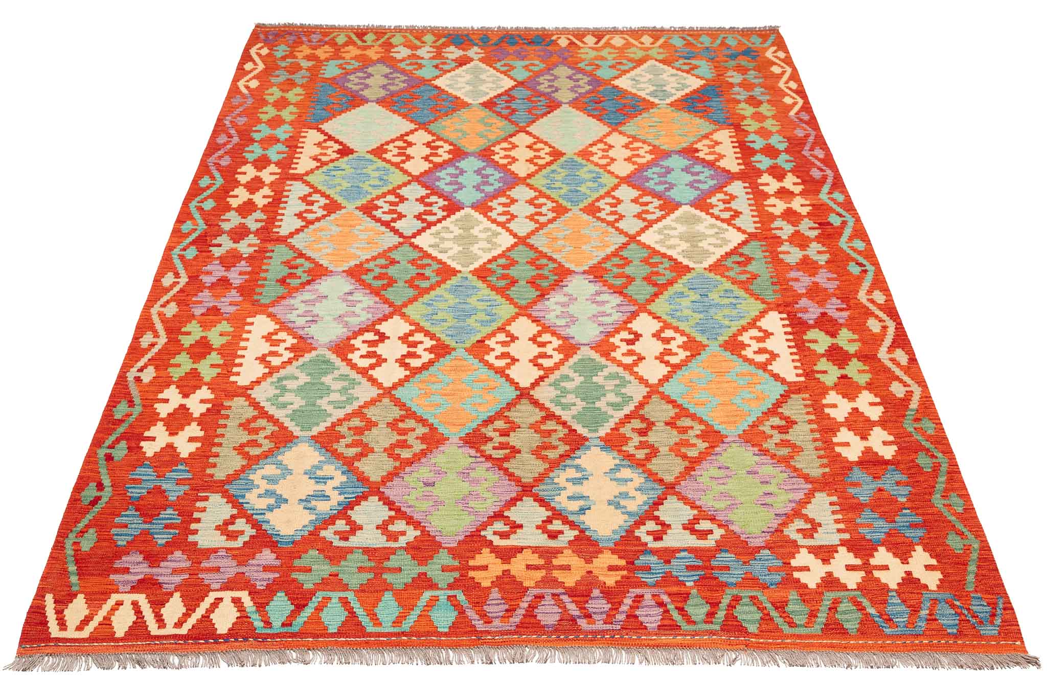 Afghanischer Kelim – 299 × 196 cm – handgewebt aus Schurwolle