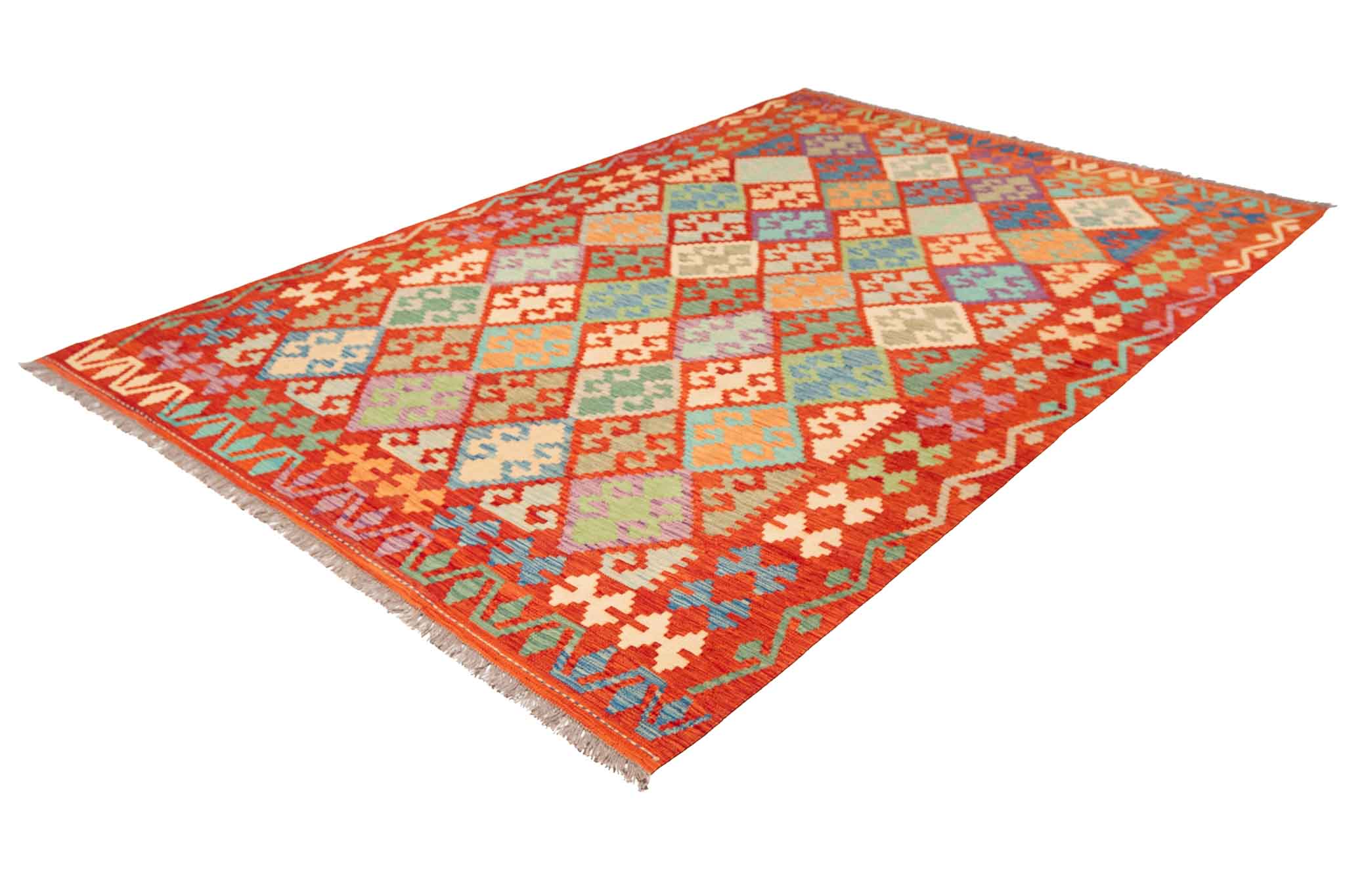 Afghanischer Kelim – 299 × 196 cm – handgewebt aus Schurwolle