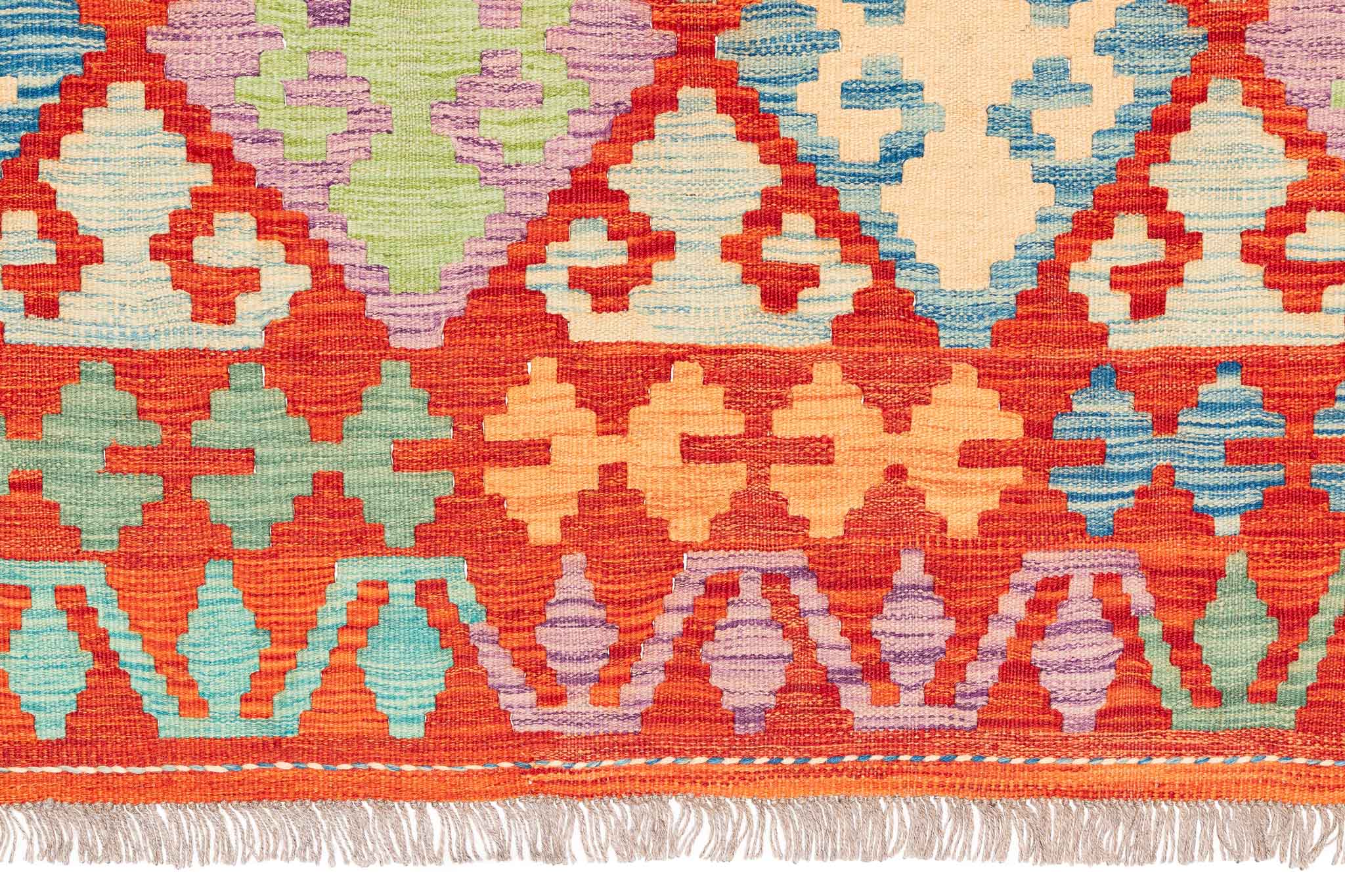 Afghanischer Kelim – 299 × 196 cm – handgewebt aus Schurwolle