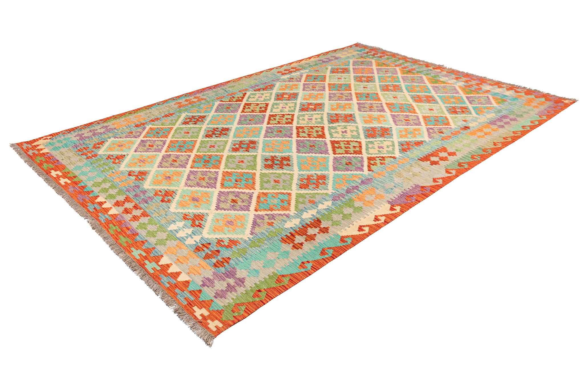 Afghanischer Kelim – 314 × 204 cm – handgewebt aus Schurwolle