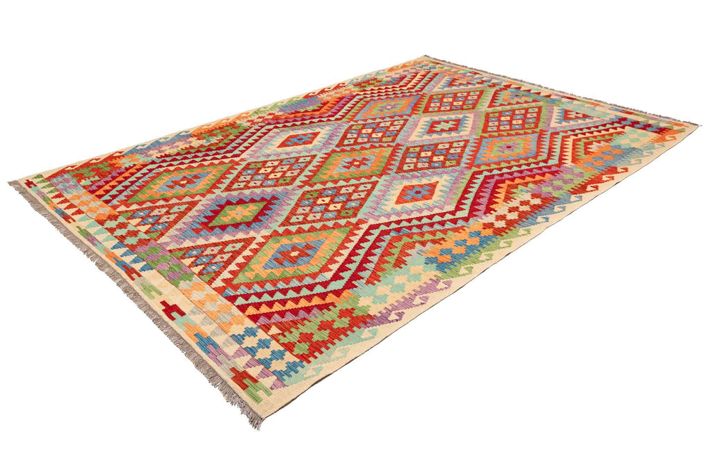 Afghanischer Kelim – 302 × 200 cm – handgewebt aus Schurwolle