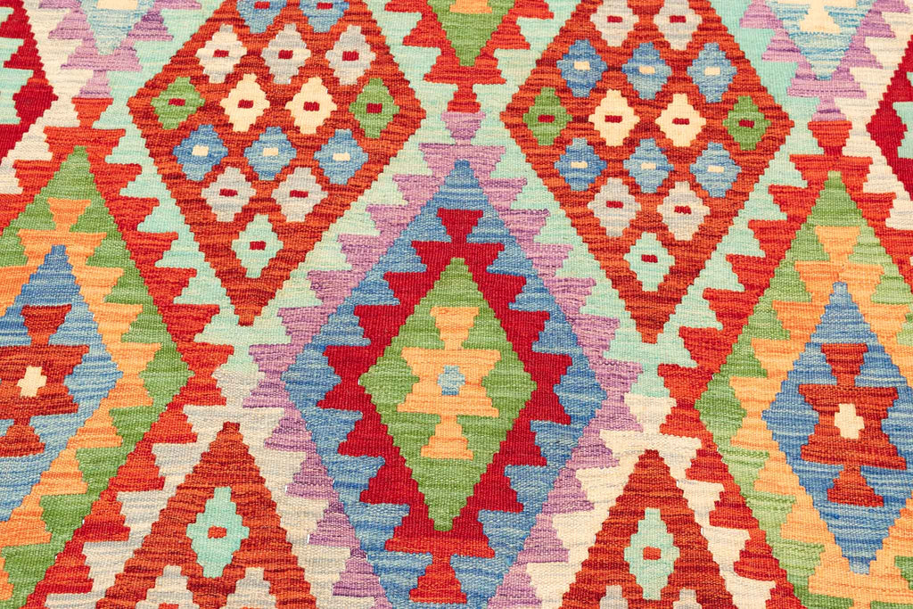 Afghanischer Kelim – 302 × 200 cm – handgewebt aus Schurwolle