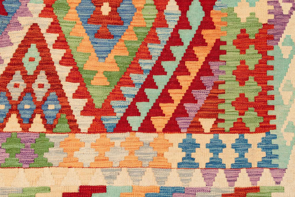 Afghanischer Kelim – 302 × 200 cm – handgewebt aus Schurwolle