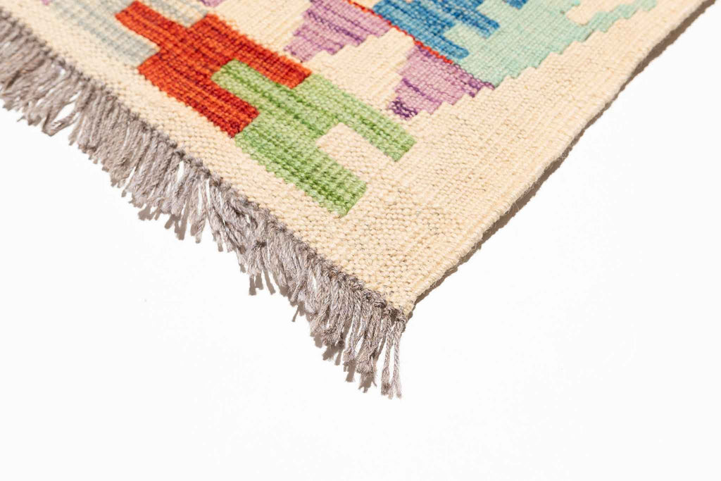 Afghanischer Kelim – 302 × 200 cm – handgewebt aus Schurwolle