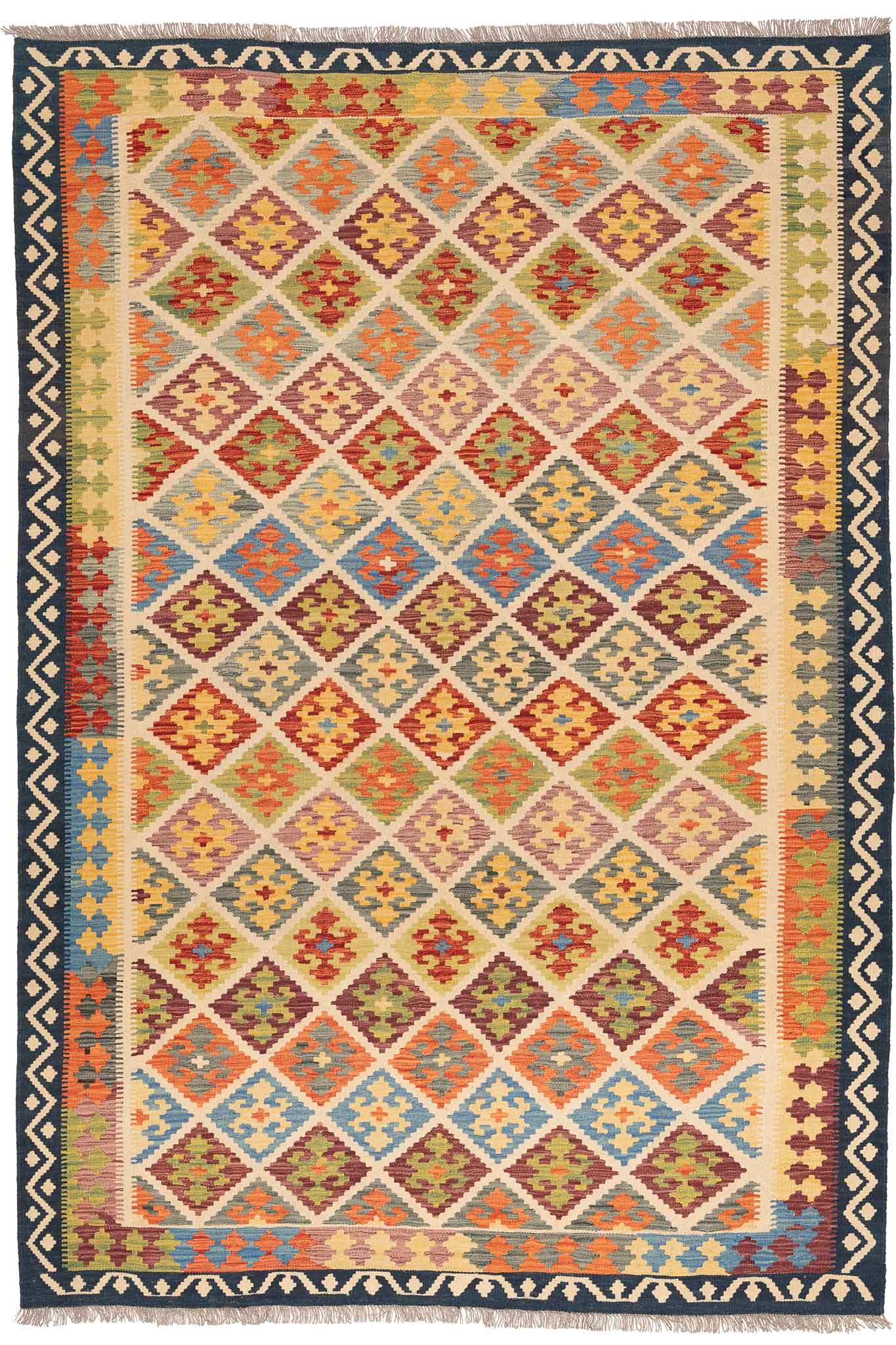 Afghanischer Kelim – 301 × 205 cm – handgewebt aus Schurwolle