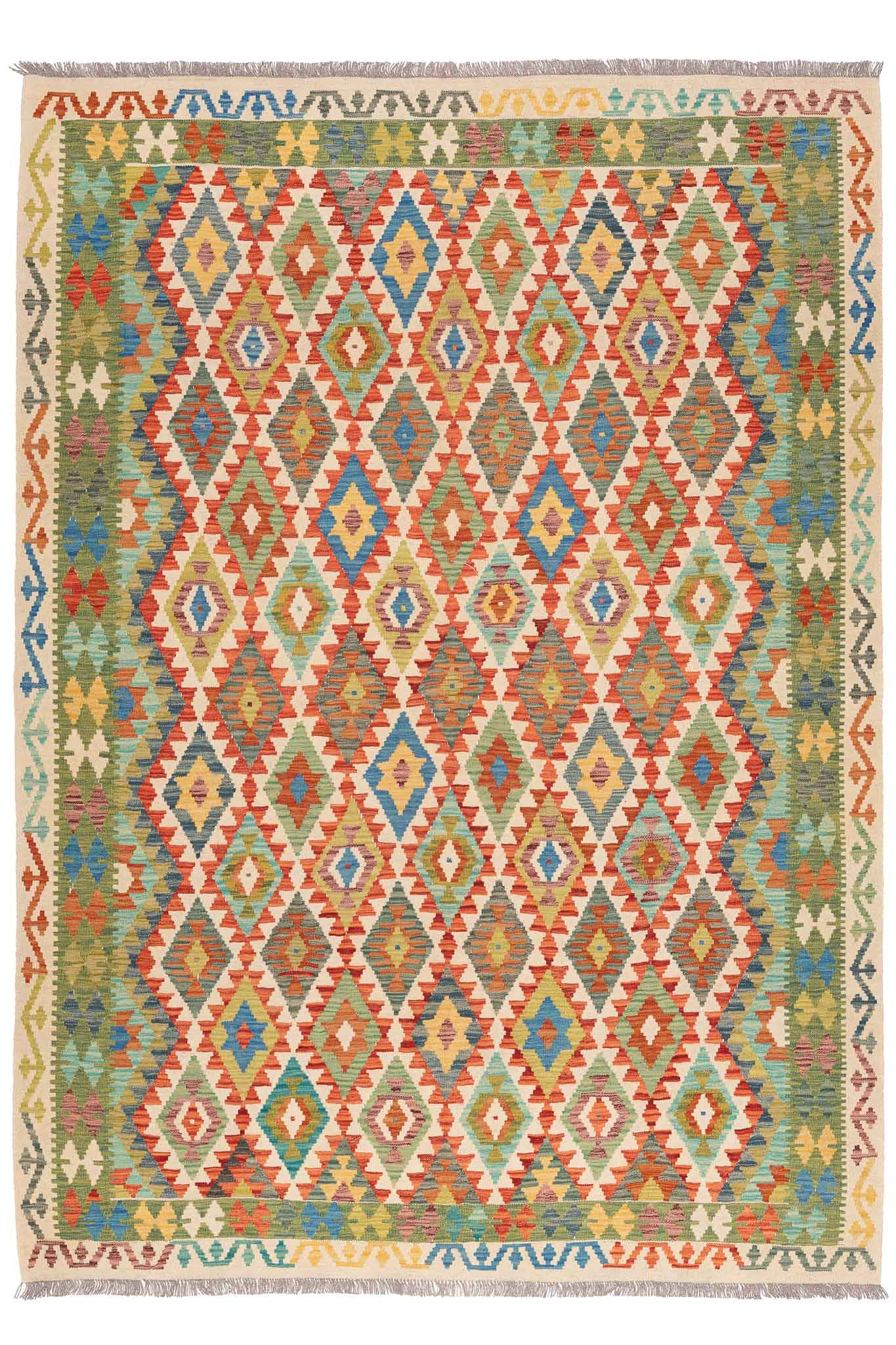 Afghanischer Kelim – 292 × 209 cm – handgewebt aus Schurwolle