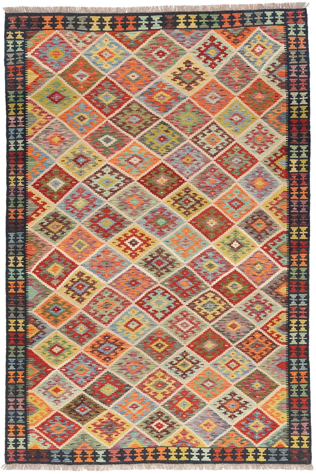 Afghanischer Kelim – 293 × 194 cm – handgewebt aus Schurwolle