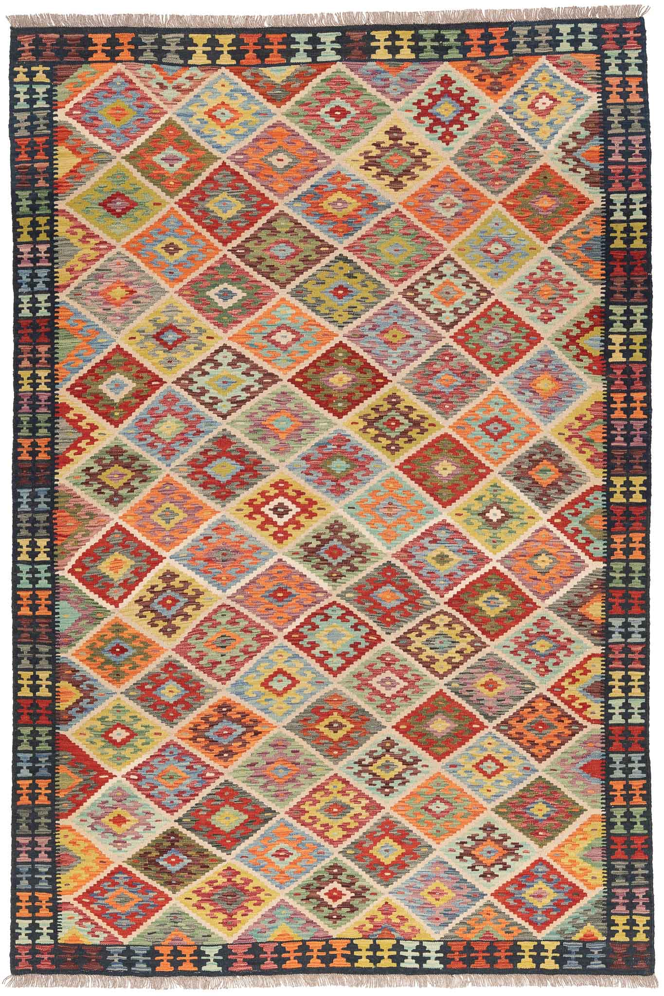 Afghanischer Kelim – 293 × 194 cm – handgewebt aus Schurwolle