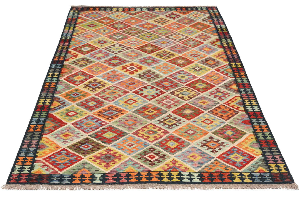 Afghanischer Kelim – 293 × 194 cm – handgewebt aus Schurwolle