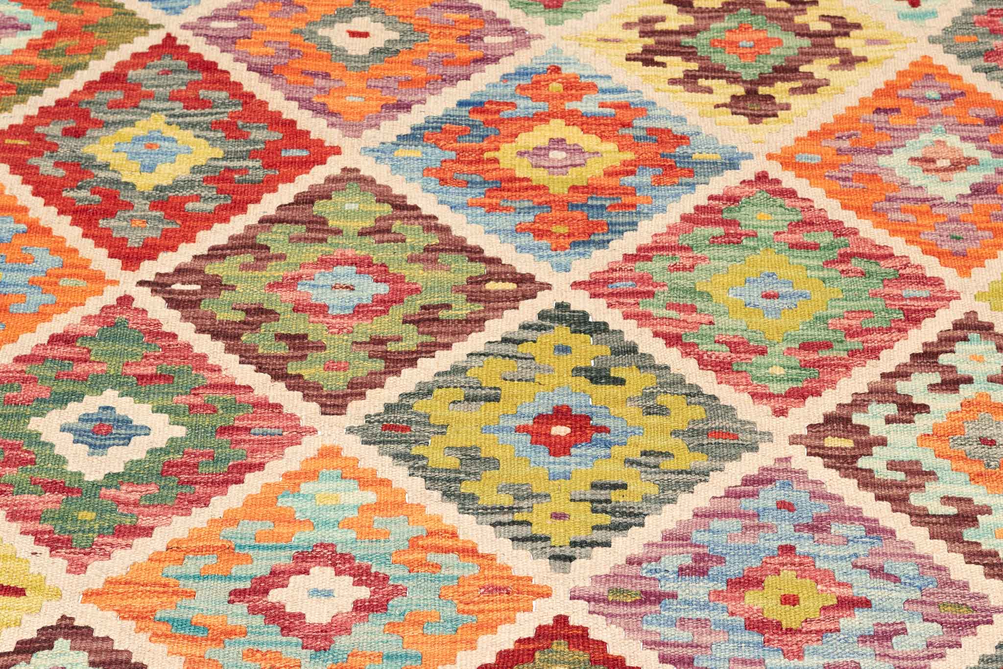 Afghanischer Kelim – 293 × 194 cm – handgewebt aus Schurwolle