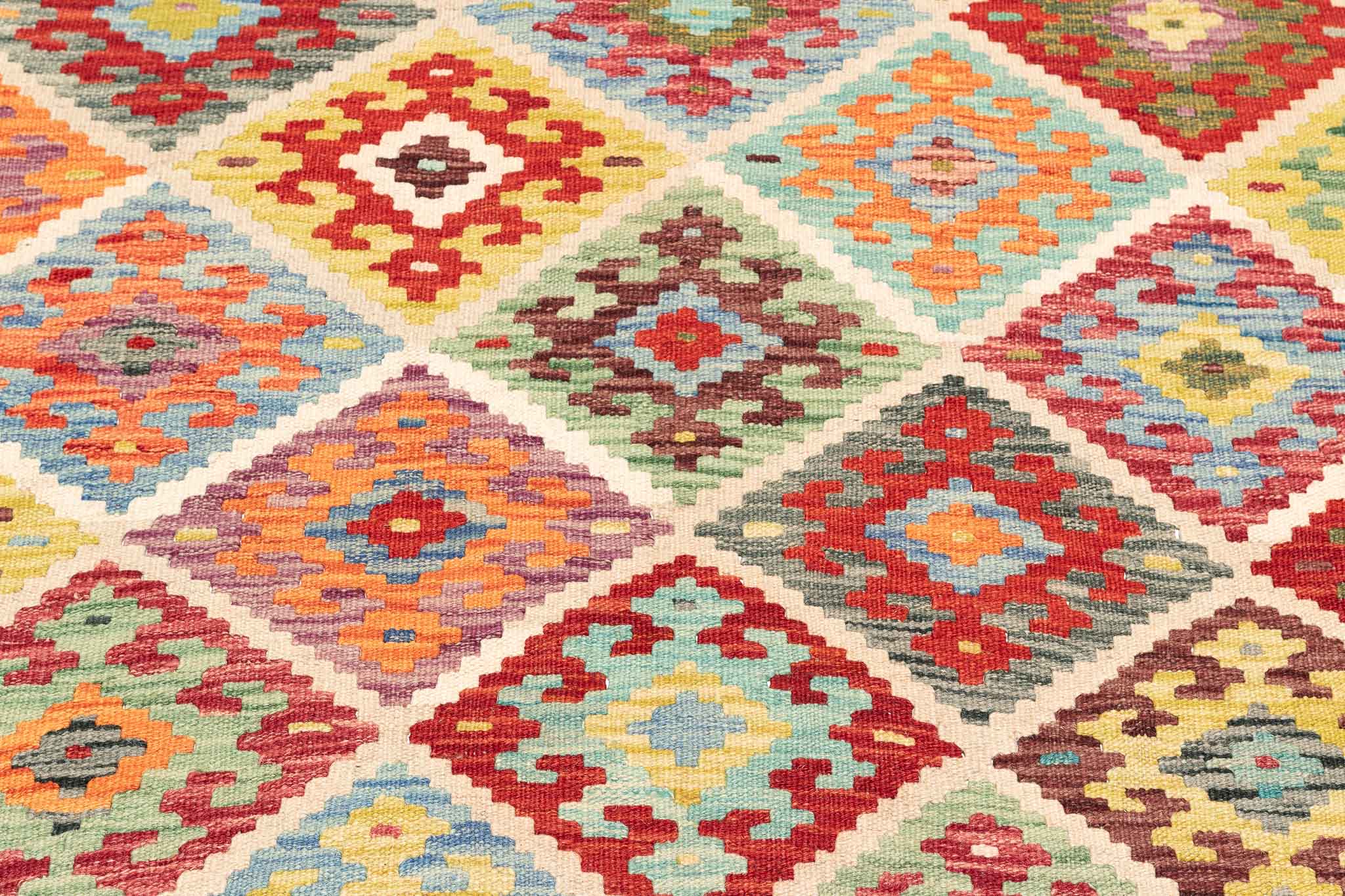 Afghanischer Kelim – 293 × 194 cm – handgewebt aus Schurwolle