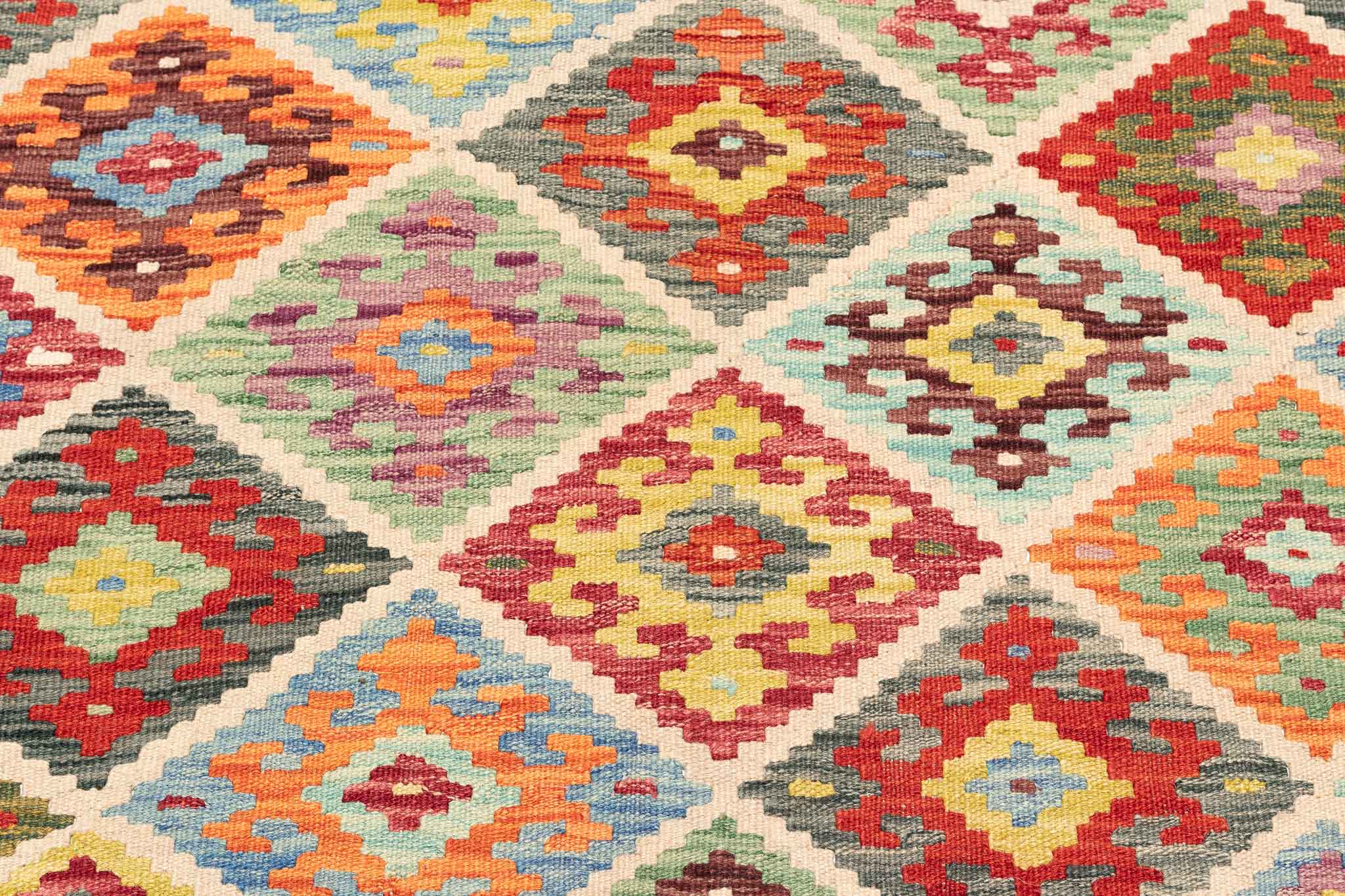 Afghanischer Kelim – 293 × 194 cm – handgewebt aus Schurwolle