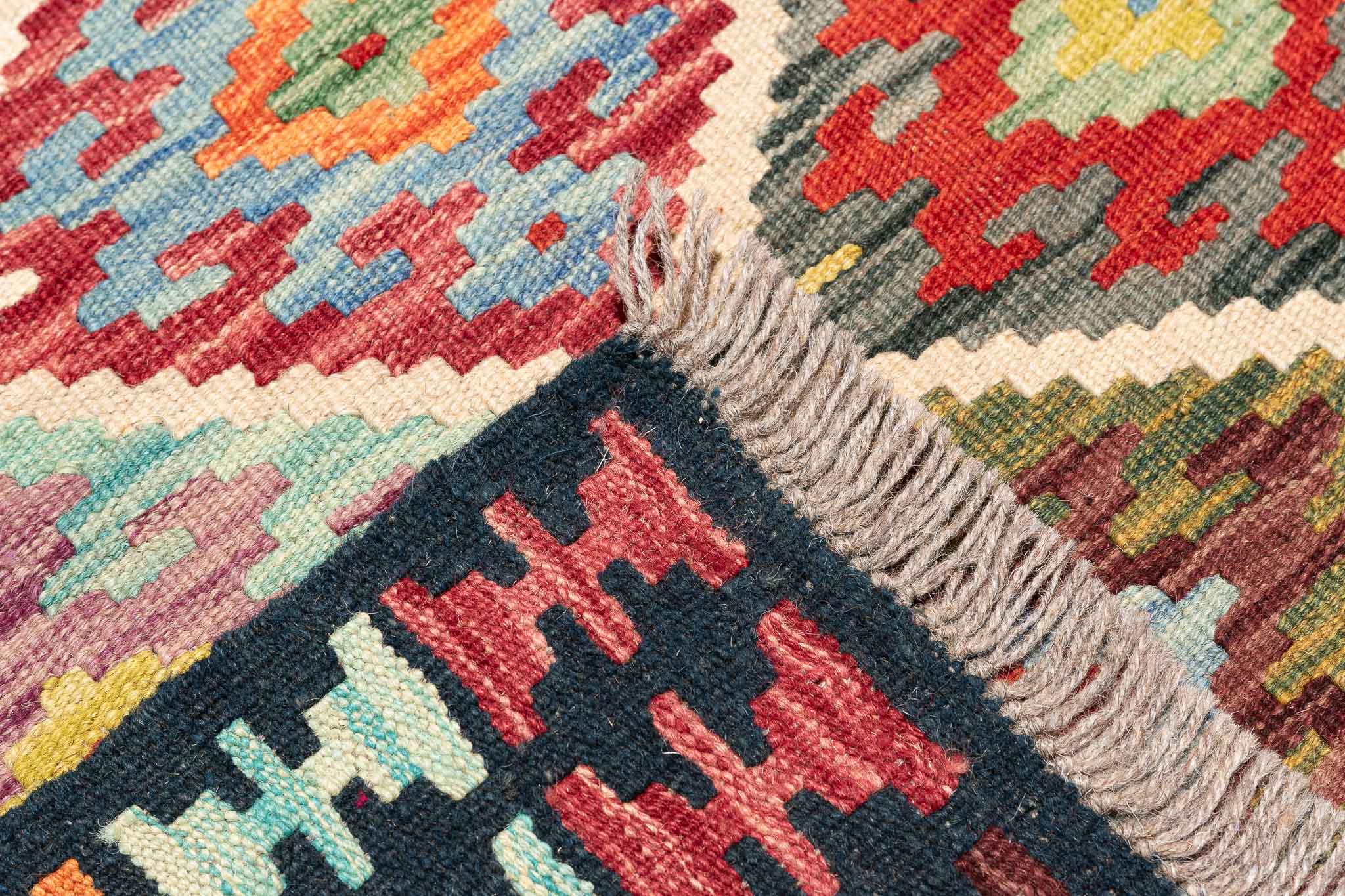 Afghanischer Kelim – 293 × 194 cm – handgewebt aus Schurwolle