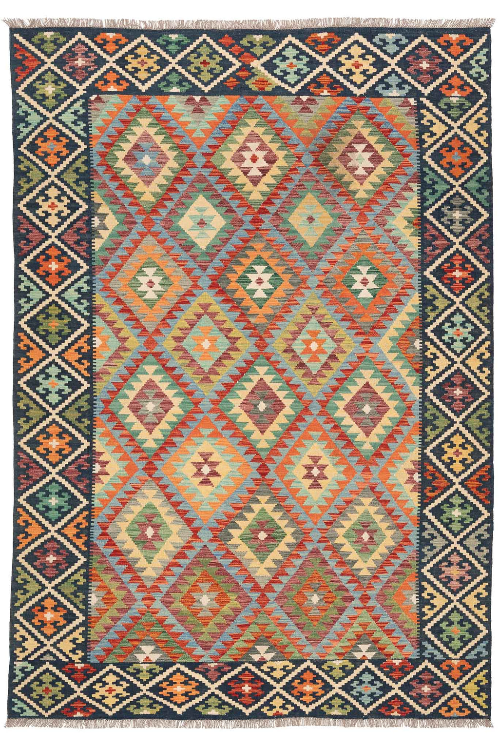 Afghanischer Kelim – 300 × 207 cm – handgewebt aus Schurwolle